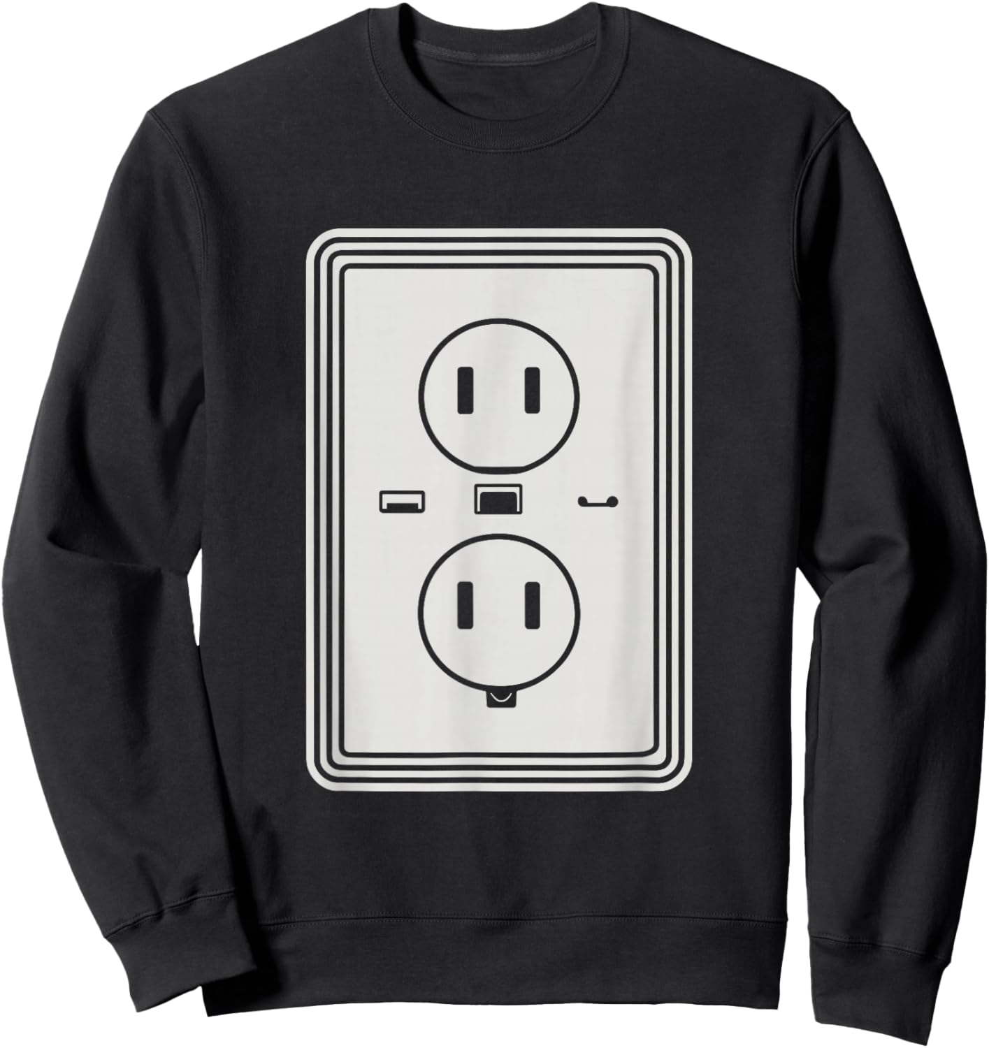 Electrical Outlet Halloween Electricians Engineers Costume Sweatshirt - Sweatshirt | Black