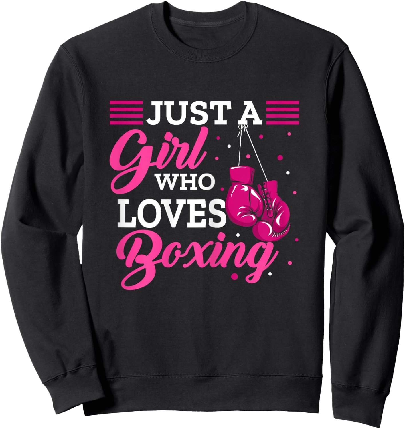 Boxing Girl Outfit Kickoxing Workout Women Gloves Gear Sweatshirt - Sweatshirt | Black