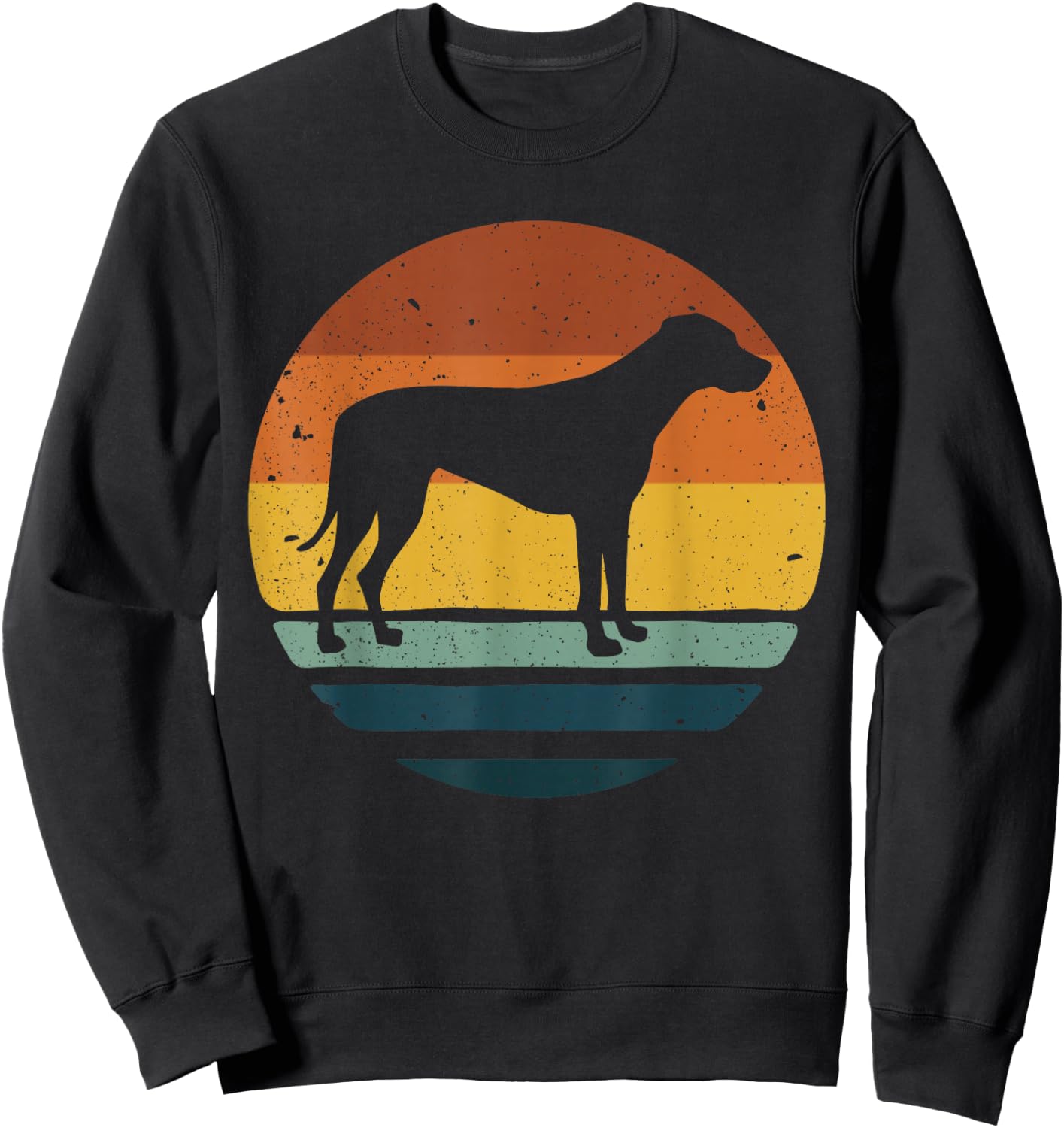 Rhodesian Ridgeback Vintage Retro Dog Mom Dad Gift Sweatshirt - Sweatshirt | Black