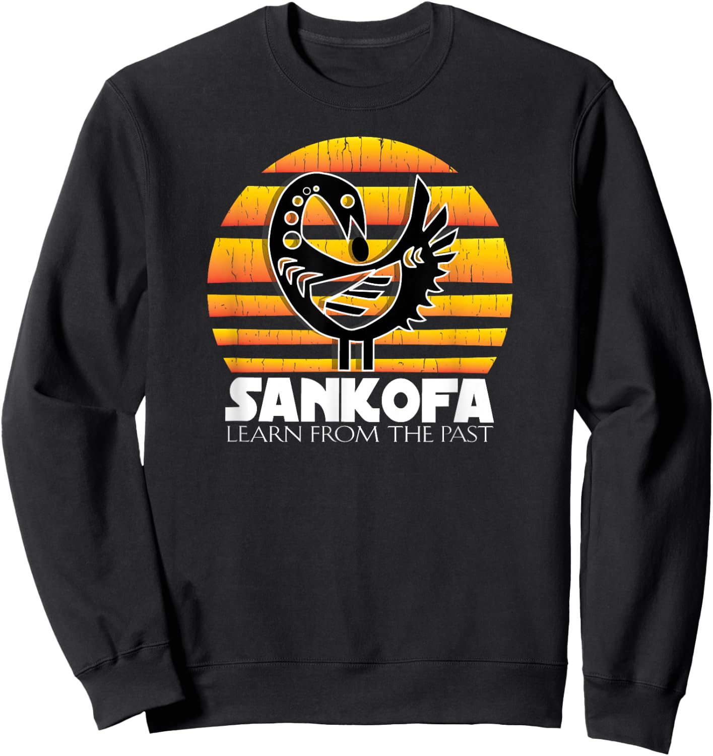 Sankofa - Learn From The Past African Gift Sweatshirt - Sweatshirt | Black