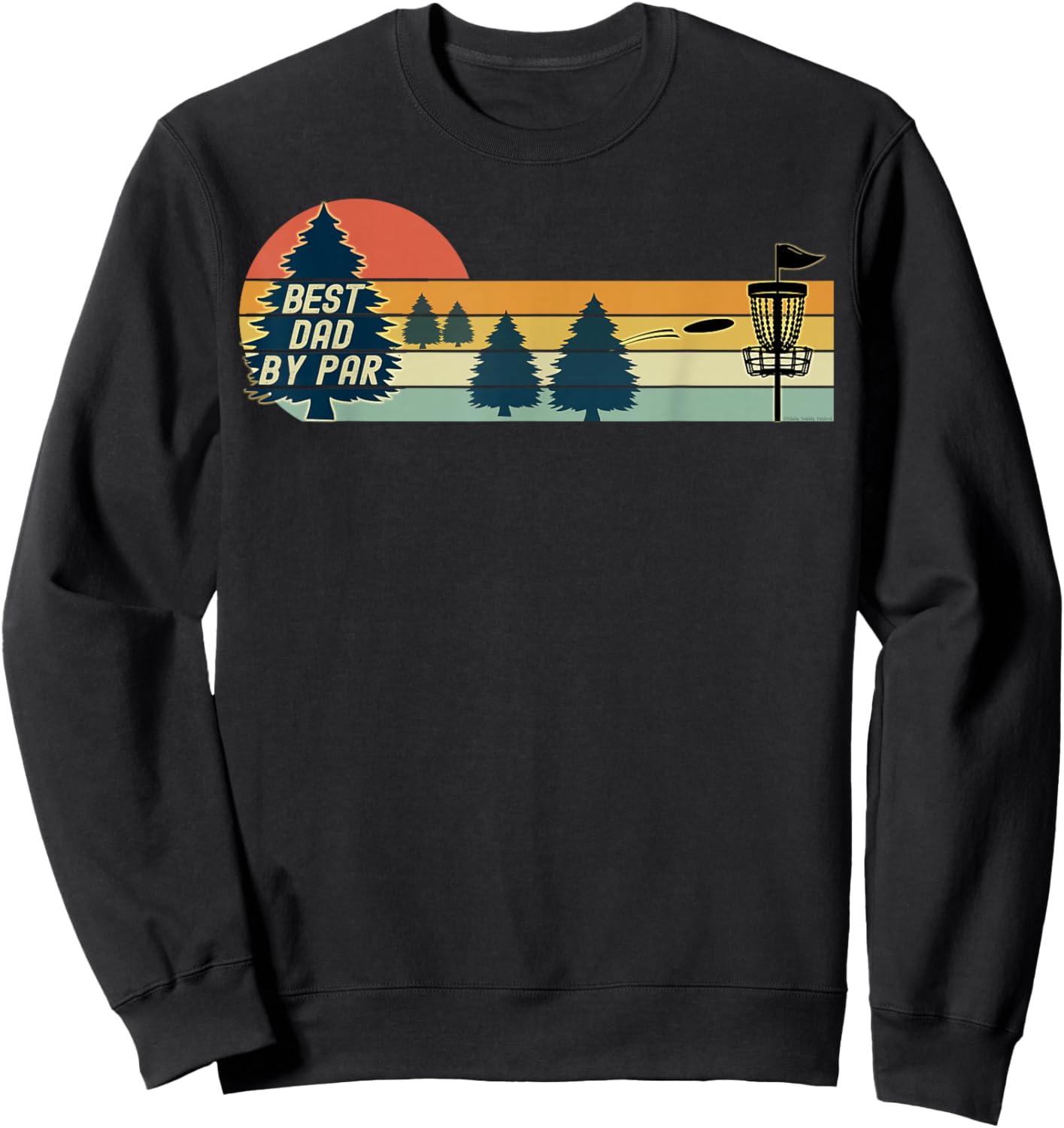 Disc Golf - Best Dad by Par - Father's Day Disc Golf Sweatshirt - Sweatshirt | Black