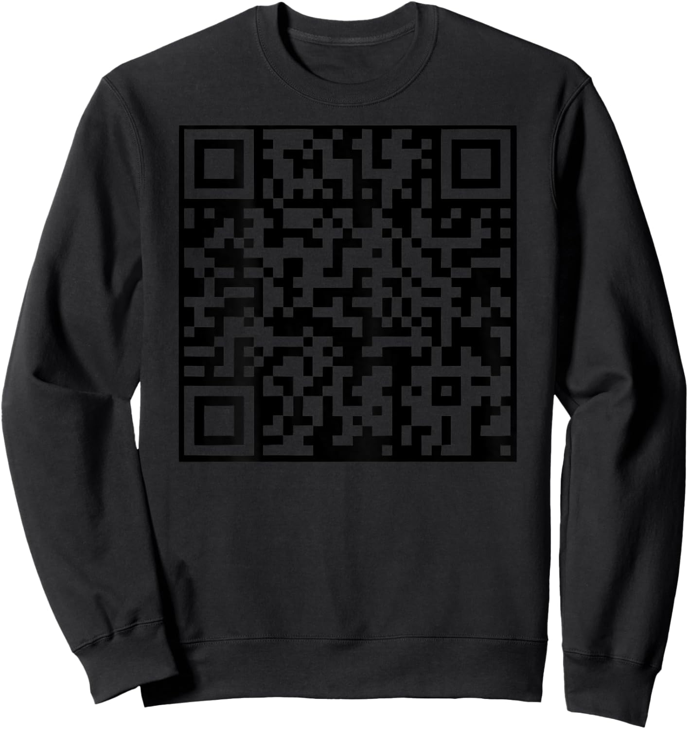 Funny QR President Trump Dance Code (on Back) Sweatshirt - Sweatshirt | Black