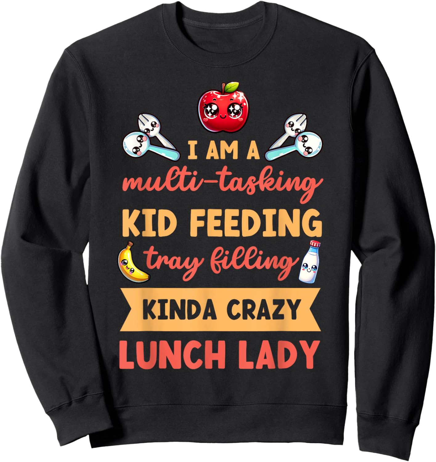 Lunch Lady Hero School Cafeteria Staff Appreciation Product Sweatshirt - Sweatshirt | Black