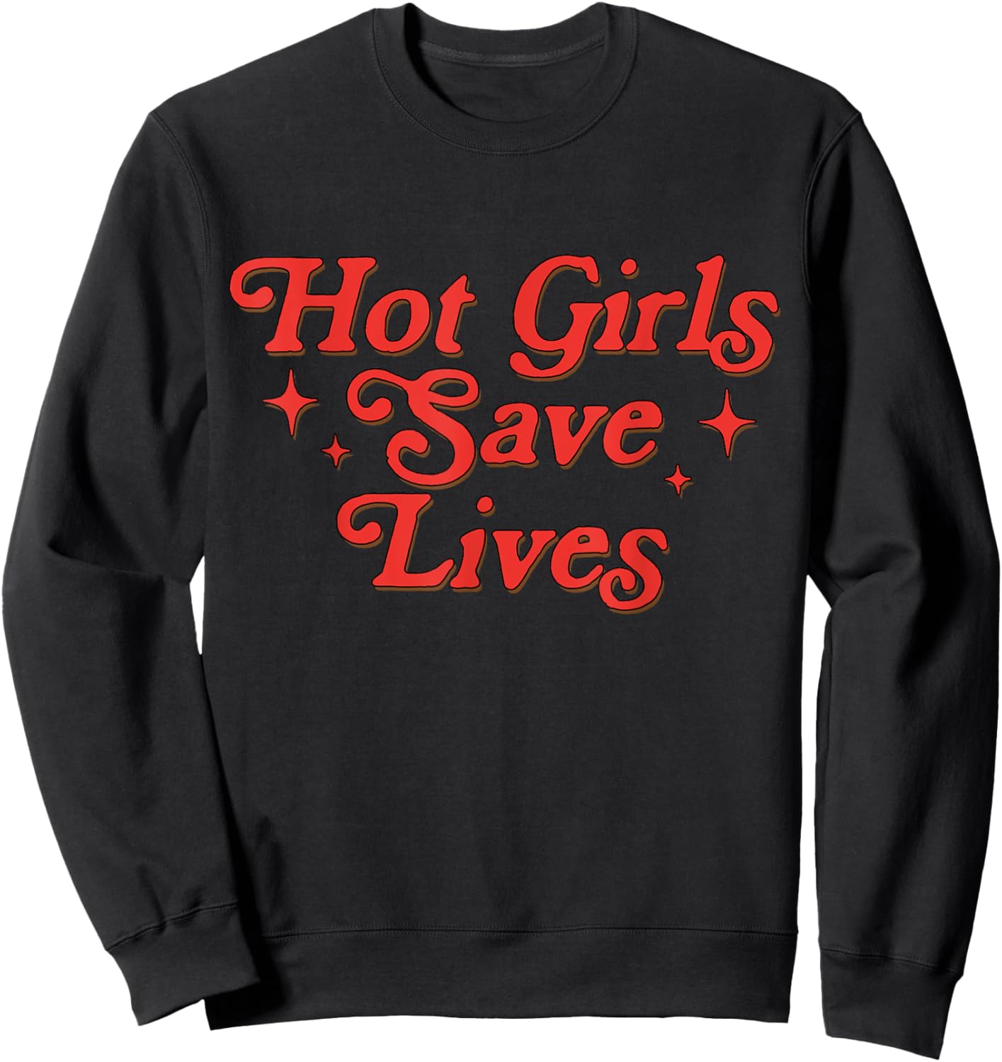 Hot Girls Save Lives Nurse Christmas Nurse Funny Xmas Outfit Sweatshirt - Sweatshirt | Black