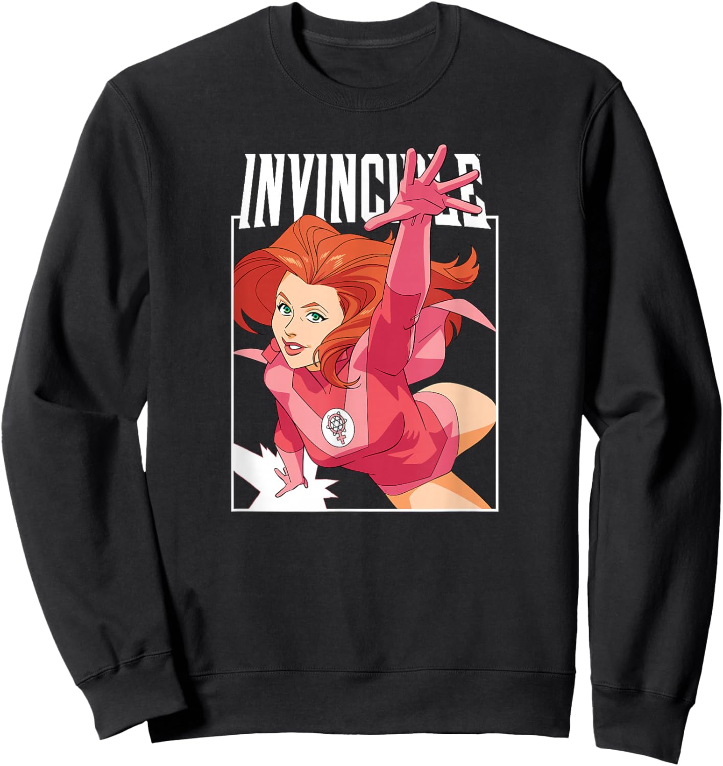 Invincible - Atom Eve Character Logo Sweatshirt - Sweatshirt | Black