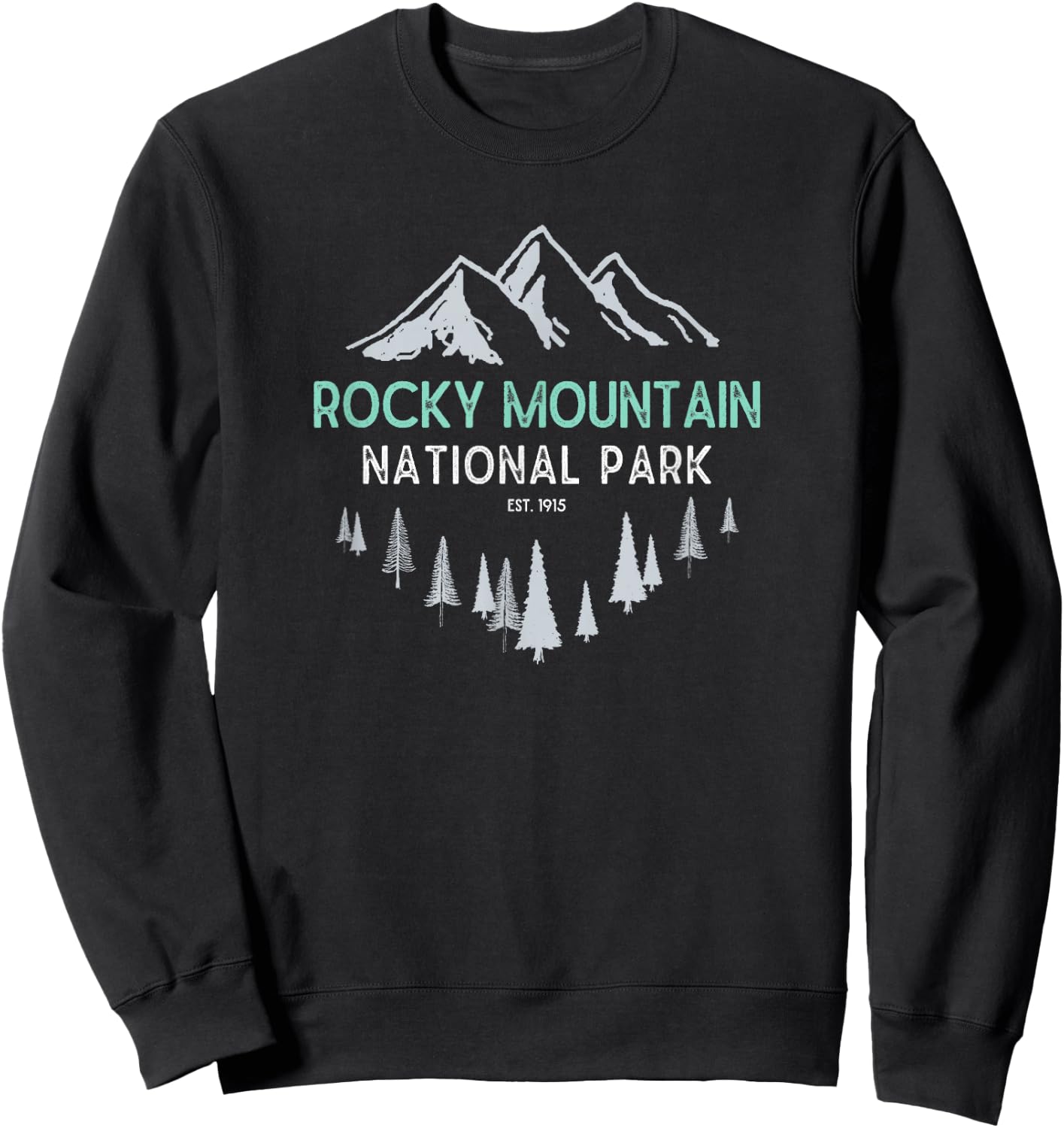Rocky Mountain Vintage National Park Shirt Sweatshirt - Sweatshirt | Black
