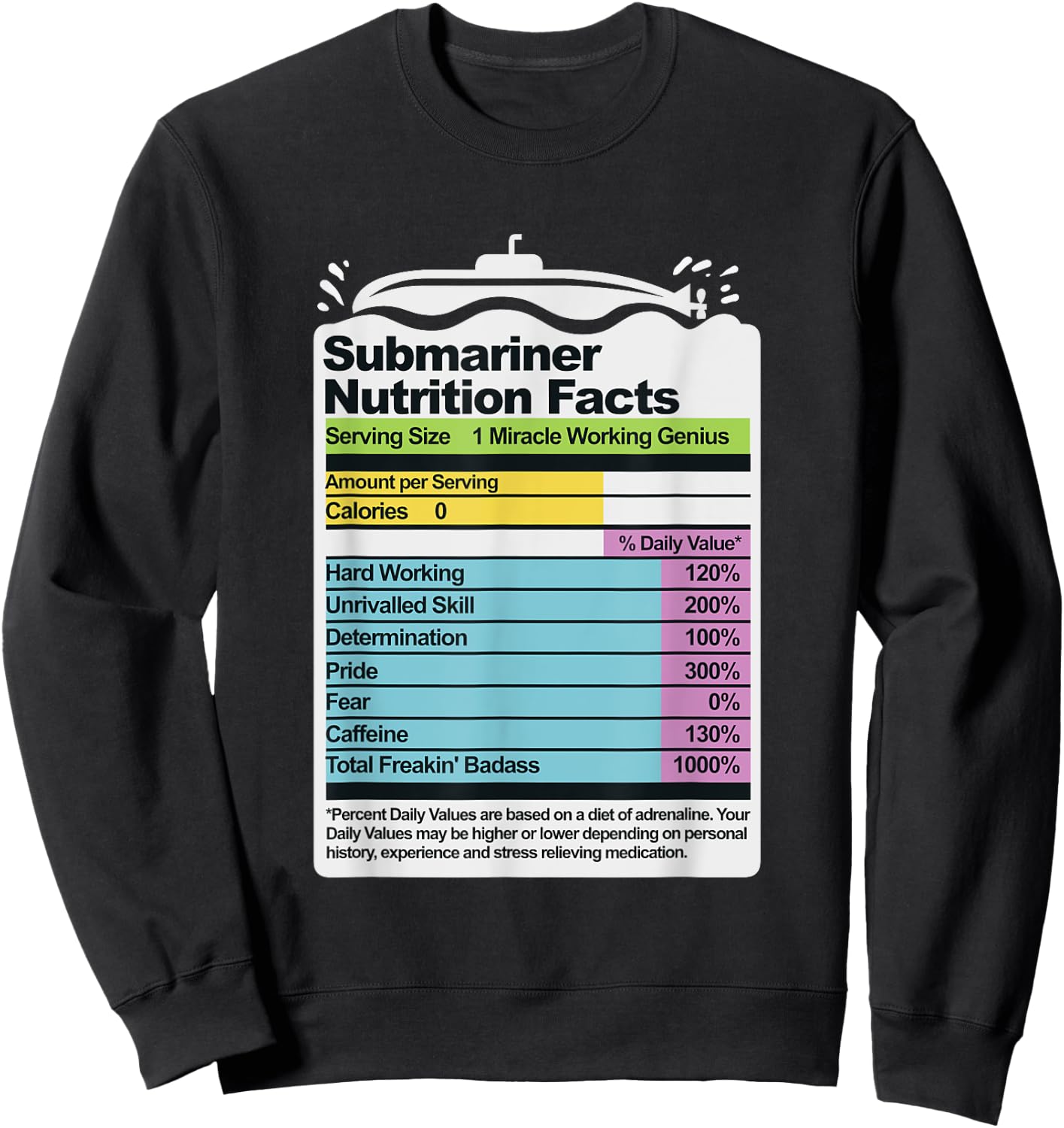 Funny US Military Submarine Gift a Veteran Sweatshirt - Sweatshirt | Black