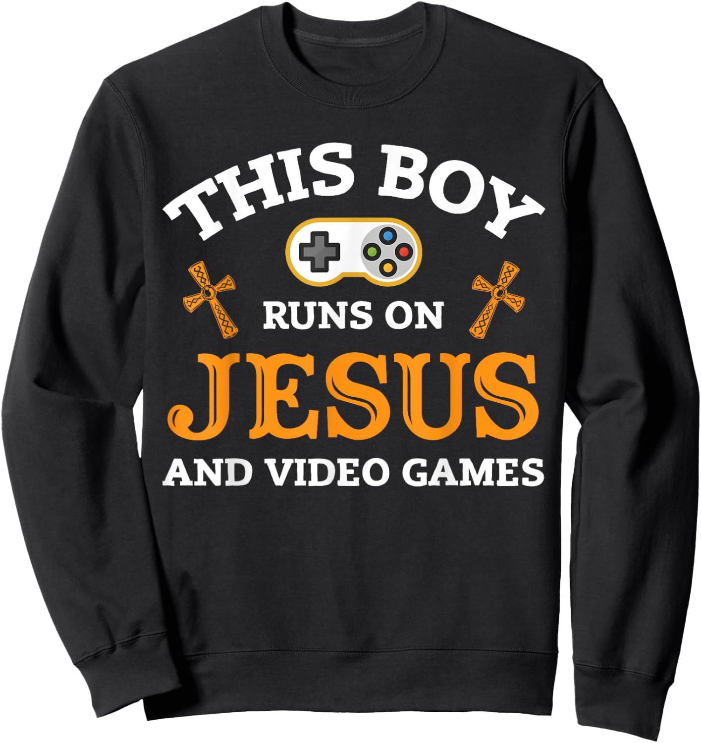 Video Games Gamer Gaming Jesus Religion Sweatshirt - Sweatshirt | Black