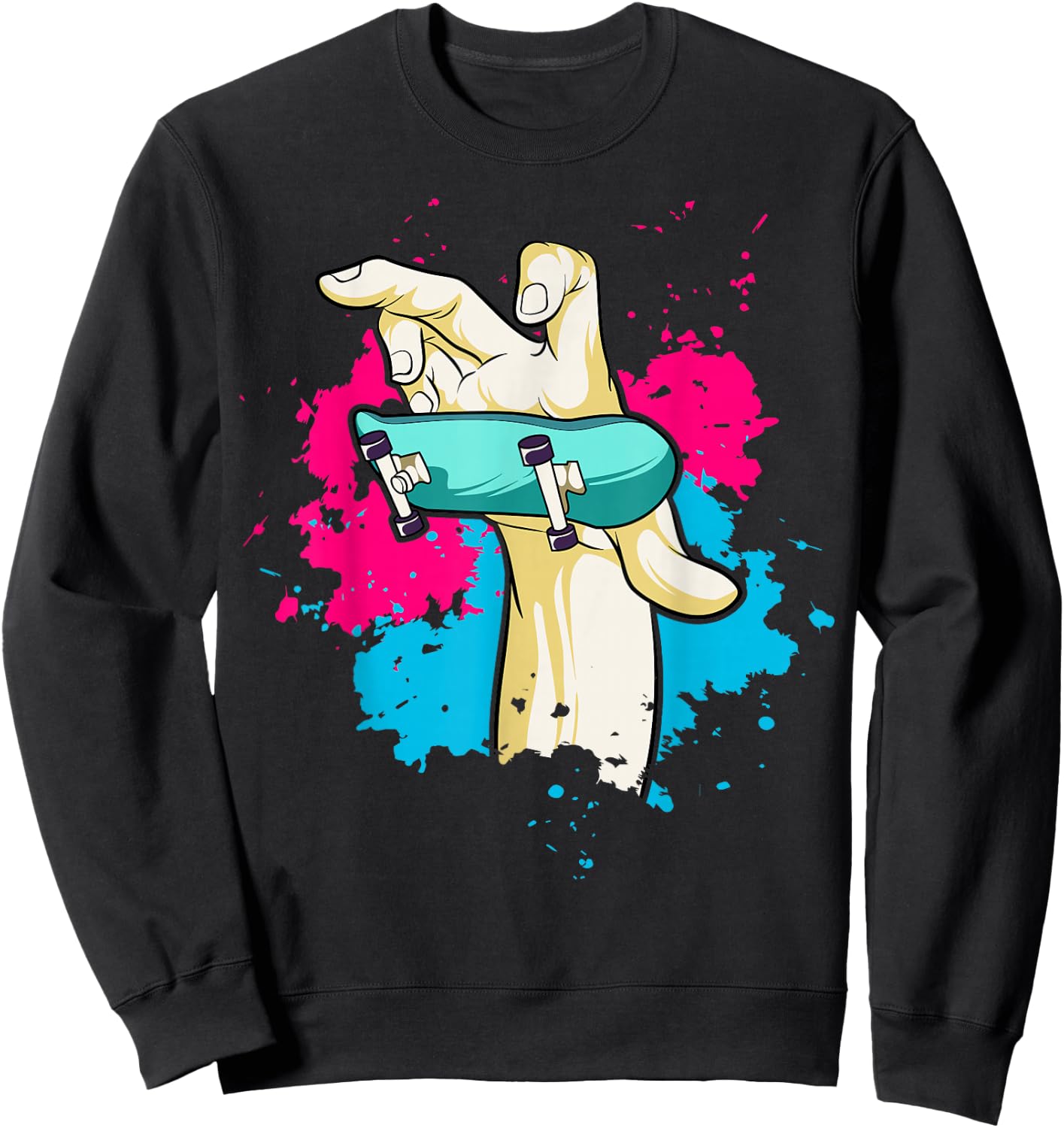 Aesthetic Fingerboard Aesthetic Skater Sweatshirt - Sweatshirt | Black
