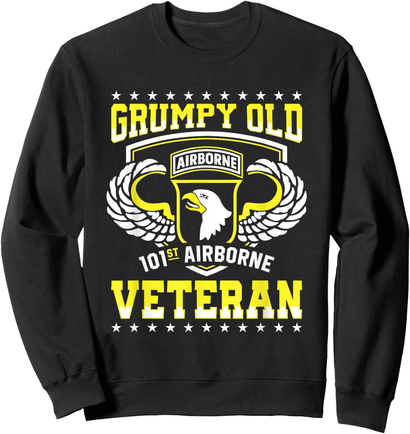 Grumpy Old 101st Airborne Division Veteran Sweatshirt - Sweatshirt | Black