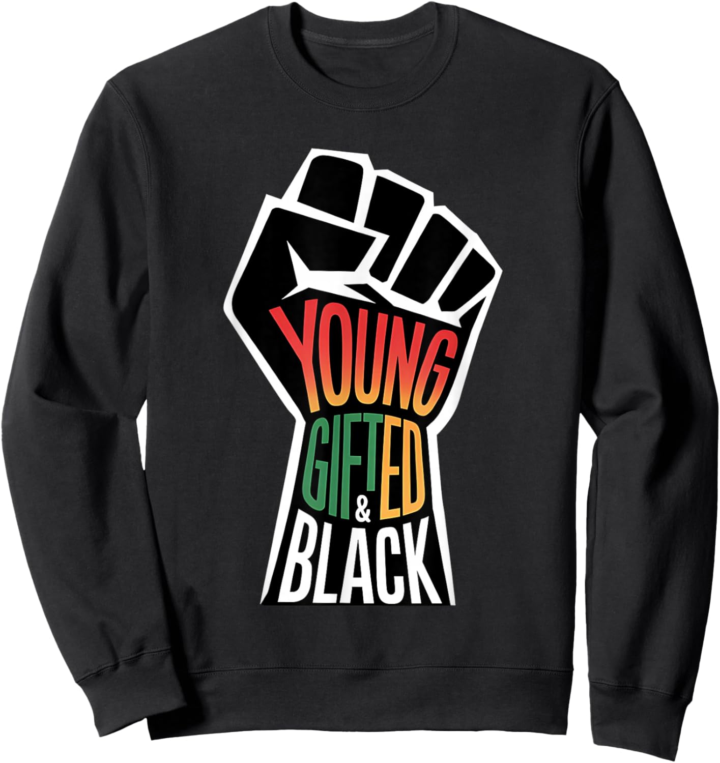 Kids Black History Month Shirt Boys Young Gifted And Black Sweatshirt - Sweatshirt | Black
