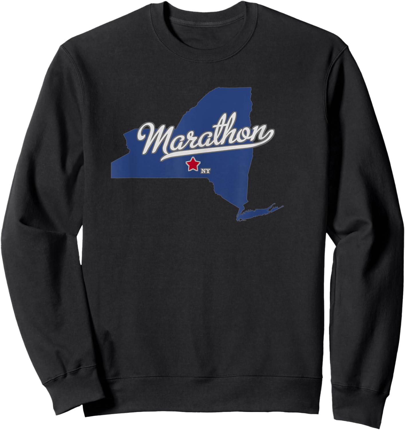 Marathon New York NY Map , Small Sweatshirt - Sweatshirt | Black