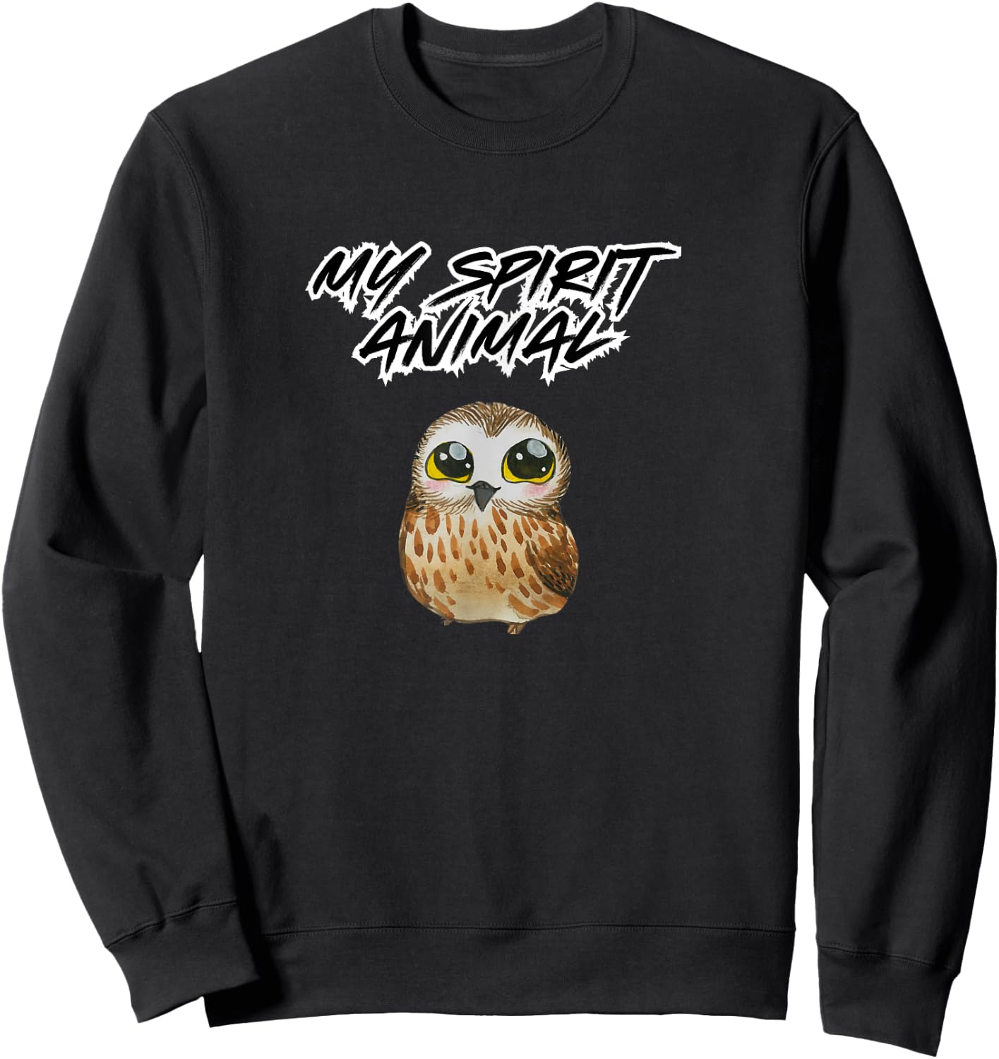 My Inner Owl Spirit Animal Sweatshirt - Sweatshirt | Black