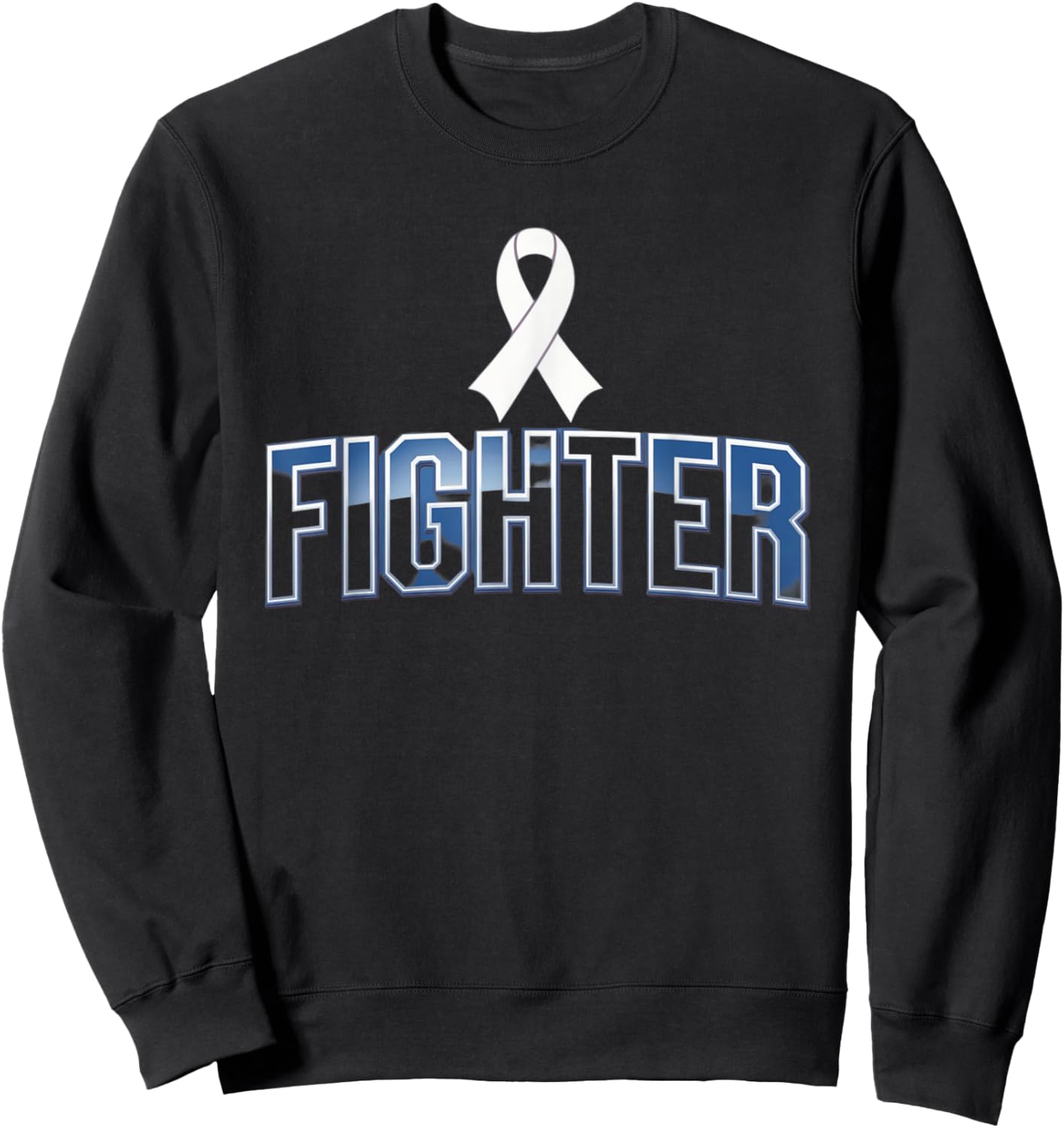 Lung Cancer Awareness Ribbon Support Squad Sweatshirt - Sweatshirt | Black