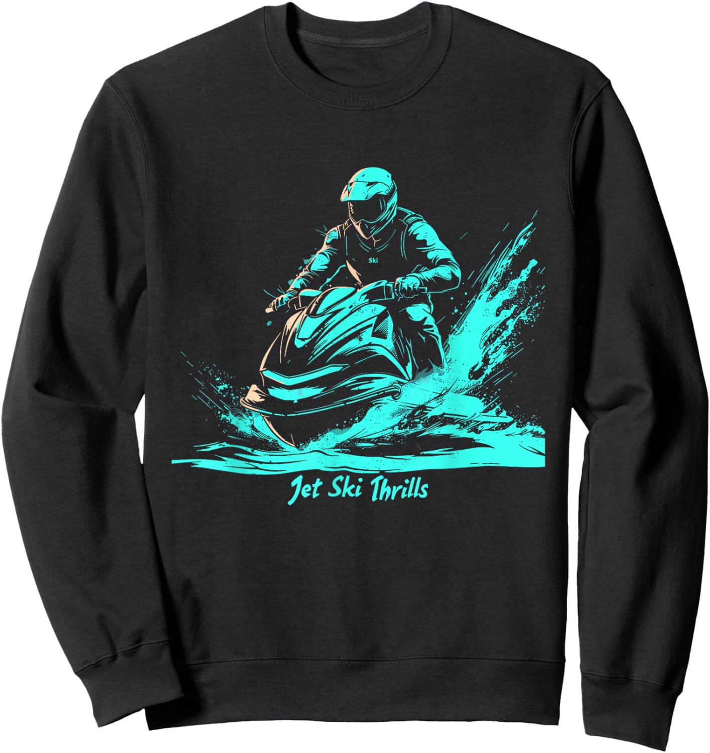 Jet Ski Adventure Water Sports , Black, S Sweatshirt - Sweatshirt | Black