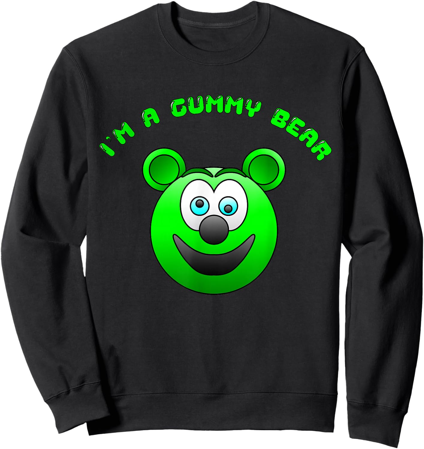 Funny Cute Kids I'm a Gummy Bear Cartoon Sweatshirt - Sweatshirt | Black