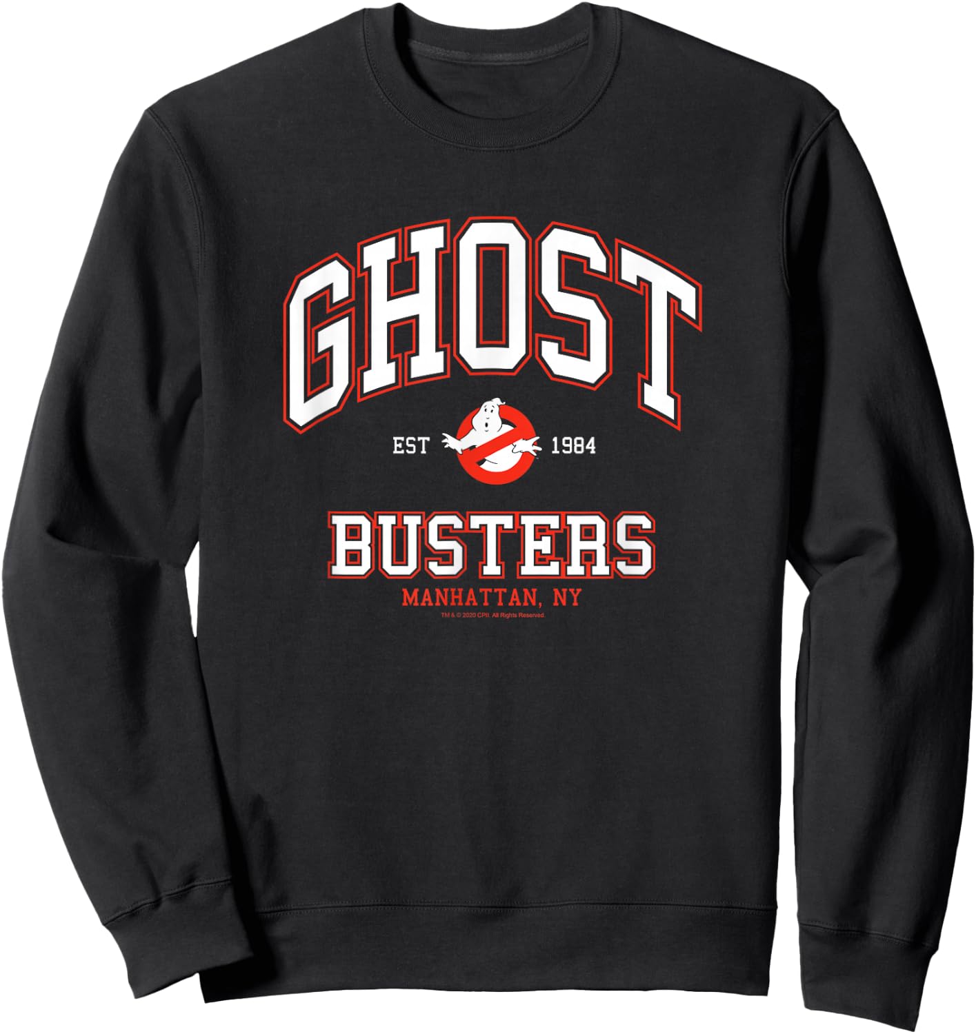 Ghostbusters No Ghost Basketball Jersey Sweatshirt - Sweatshirt | Black