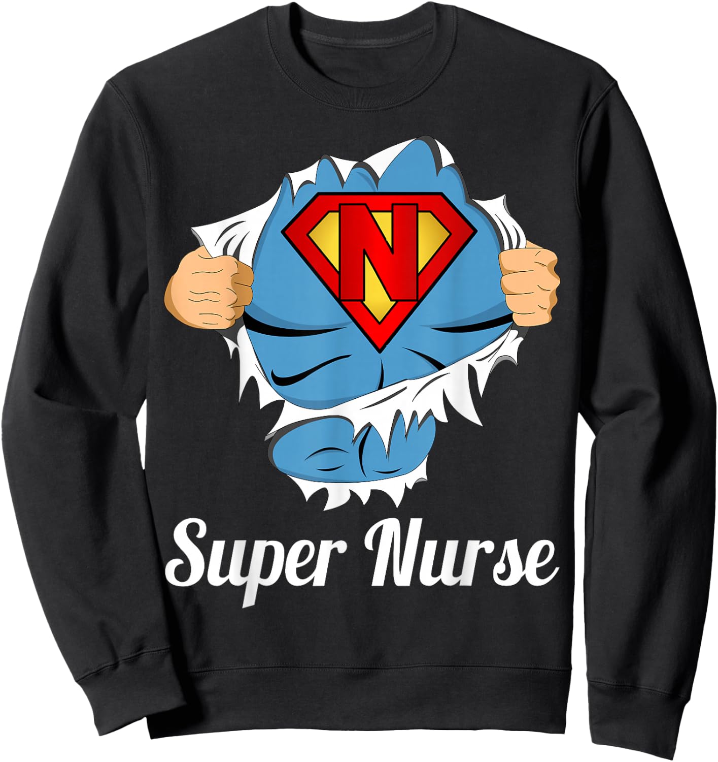 Super Nurse Superpower Sweatshirt - Sweatshirt | Black