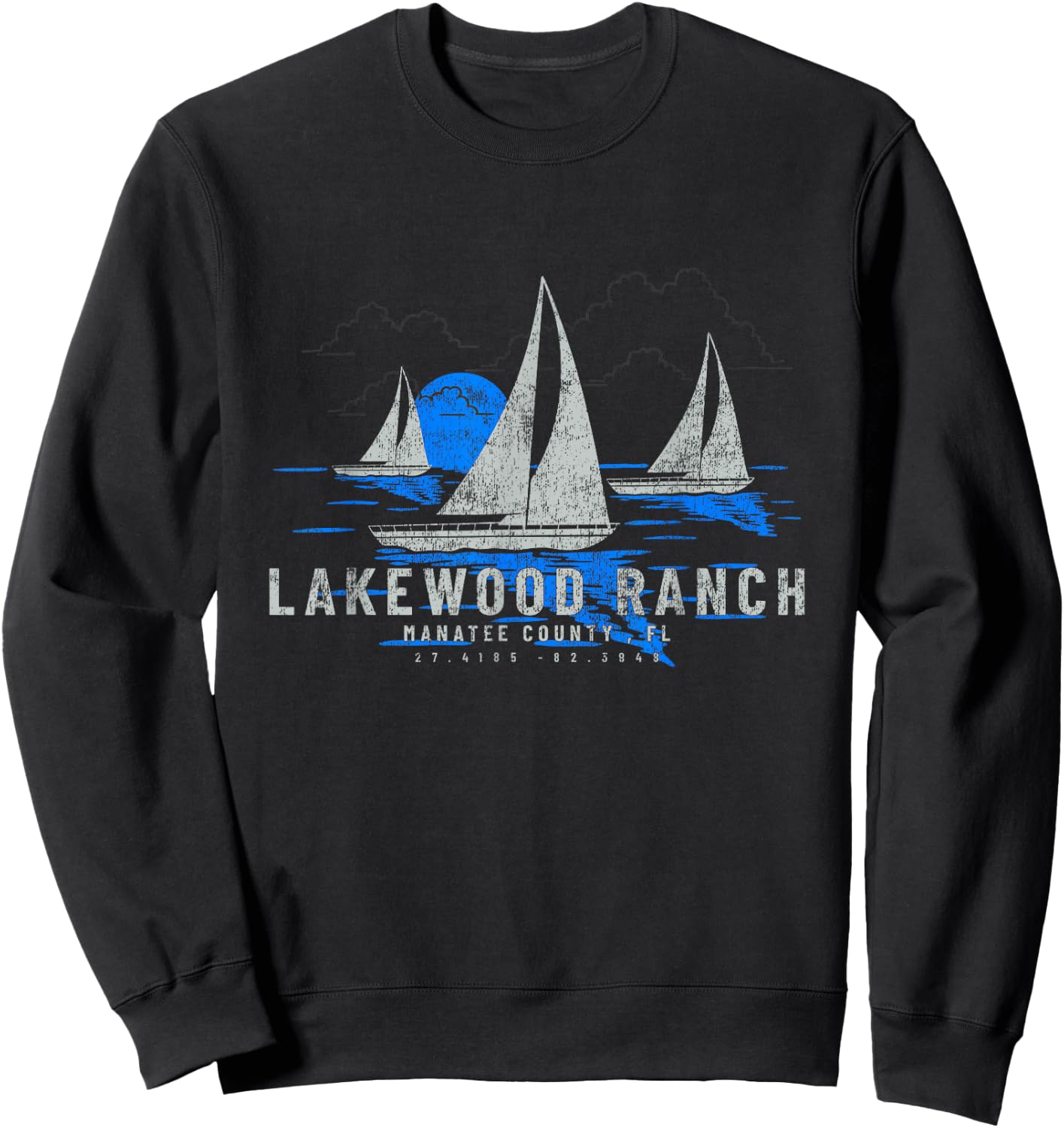 Lakewood Ranch Florida Yachting Souvenir Lakewood Ranch Sweatshirt - Sweatshirt | Black