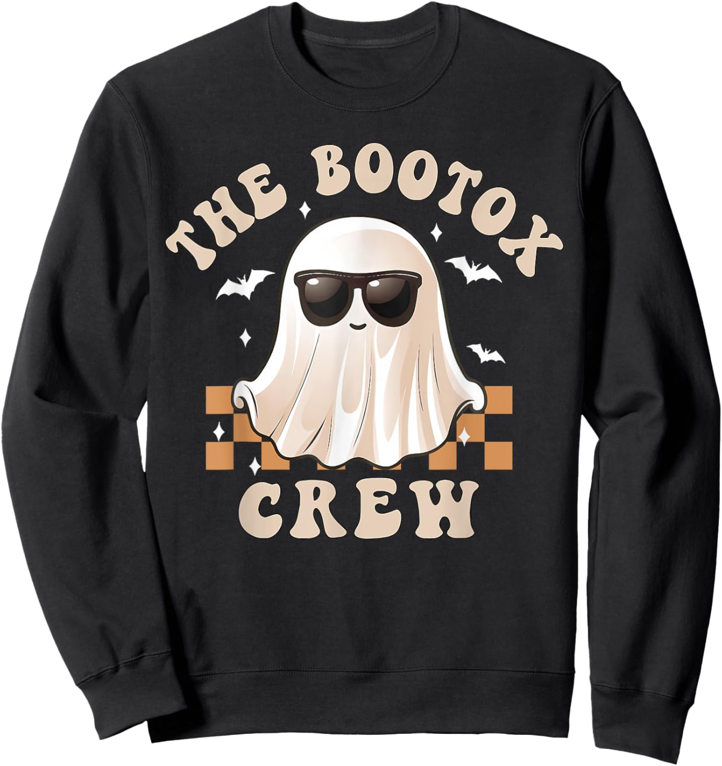 The Bootox Crew Ghost Sunglasses Aesthetic Nurse Halloween Sweatshirt - Sweatshirt | Black