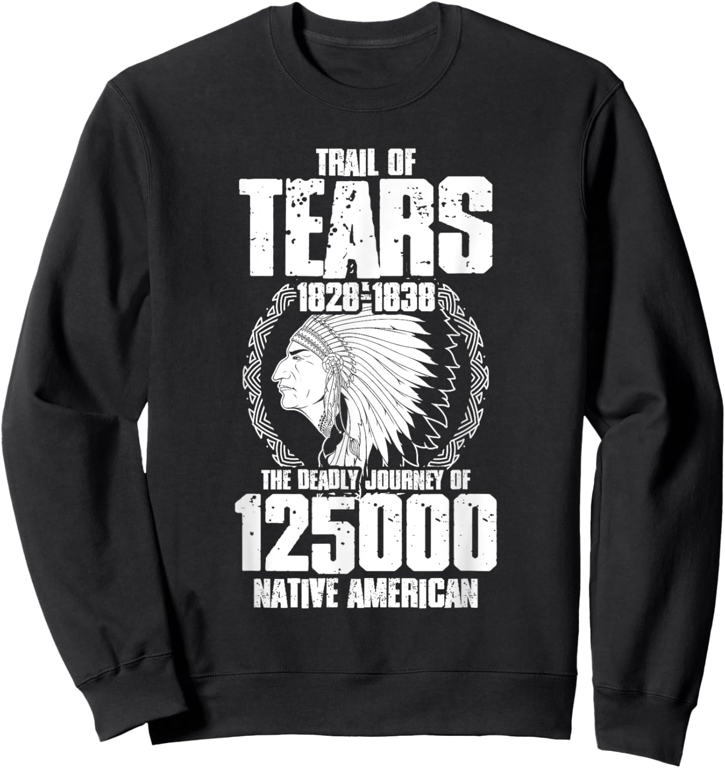 Trail Of Tears The Deadly Journey Of Native American Sweatshirt - Sweatshirt | Black