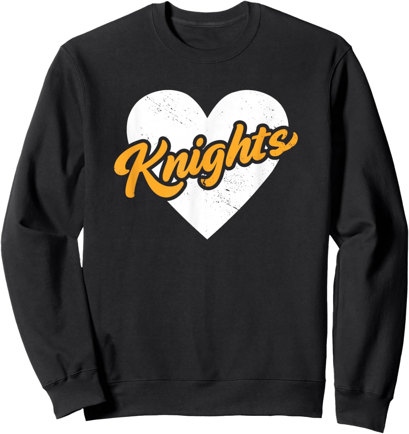 Vintage Knights High School Go Knights Pride Heart Sweatshirt - Sweatshirt | Black