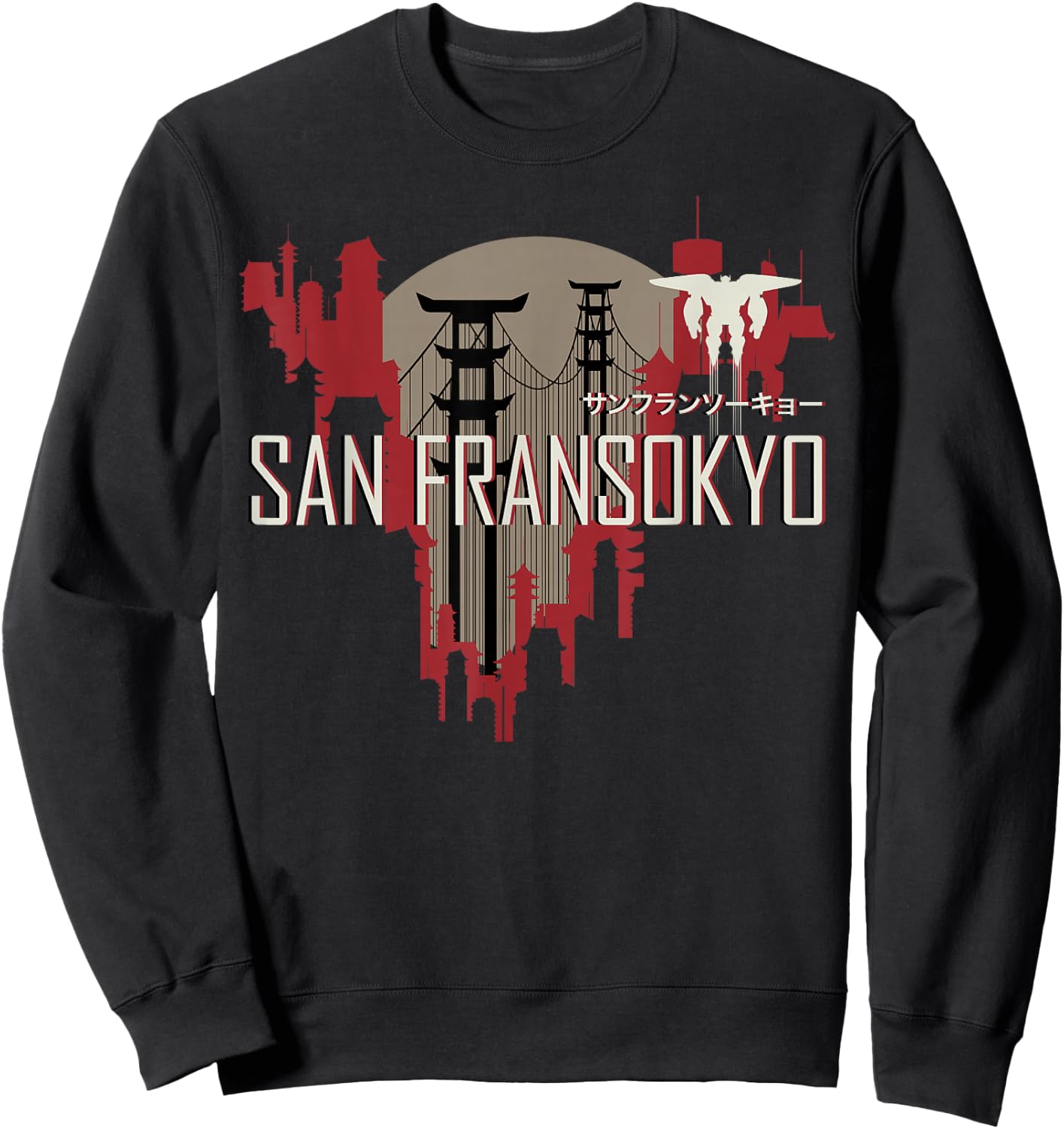 Disney Big Hero 6 San Fransokyo Skyline Silhouette Sweatshirt - Sweatshirt | Black