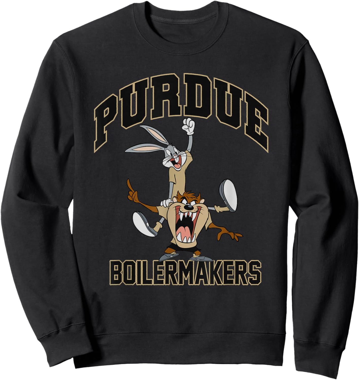 Purdue University Boilermakers x Looney Tunes Bugs Taz #1 Sweatshirt - Sweatshirt | Black