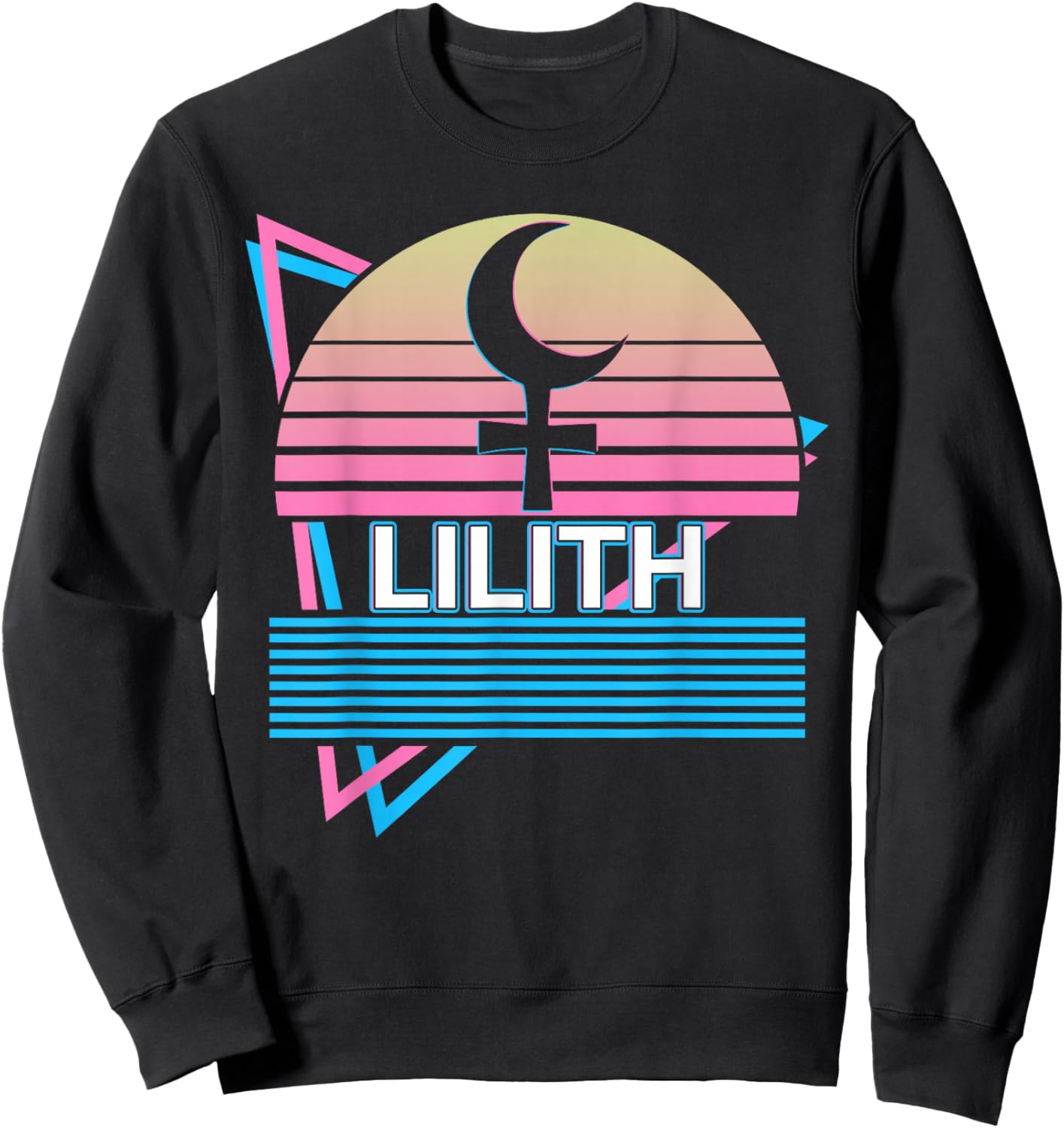 Lilith Dark Moon Retro Sweatshirt - Sweatshirt | Black