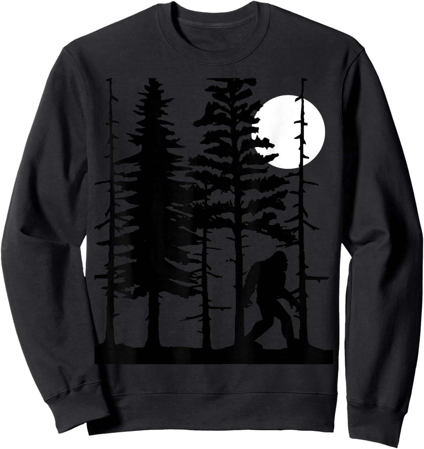 Bigfoot Hiding in Forest for Sasquatch Believers Sweatshirt - Sweatshirt | Black
