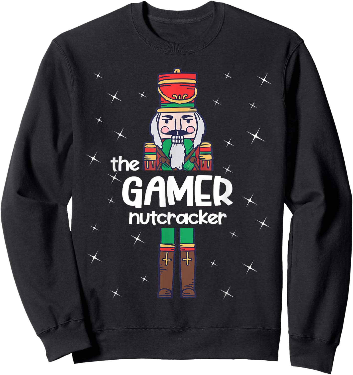 Gamer Nutcracker Family Matching Funny Pajama Sweatshirt - Sweatshirt | Black