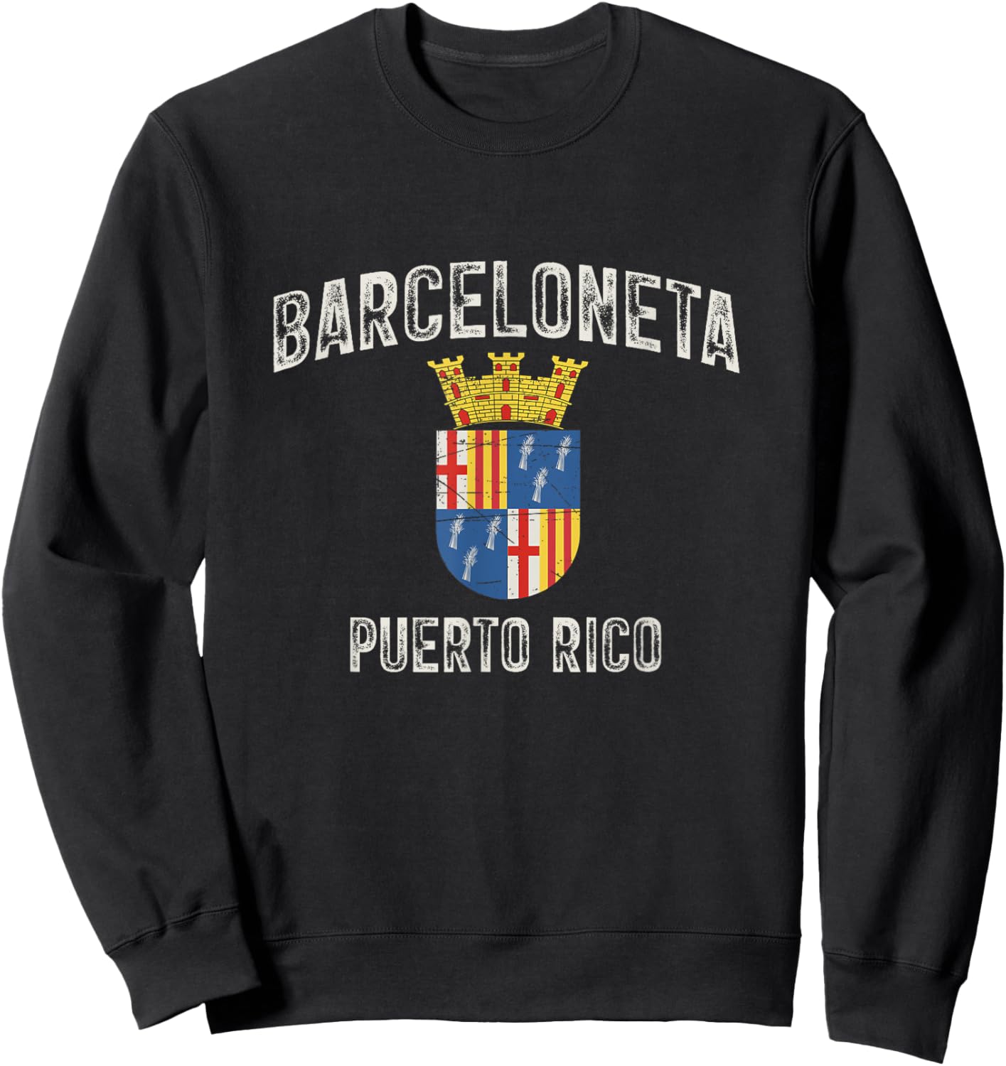Barceloneta City in Puerto Rico, Barceloneta Armorial Sweatshirt - Sweatshirt | Black