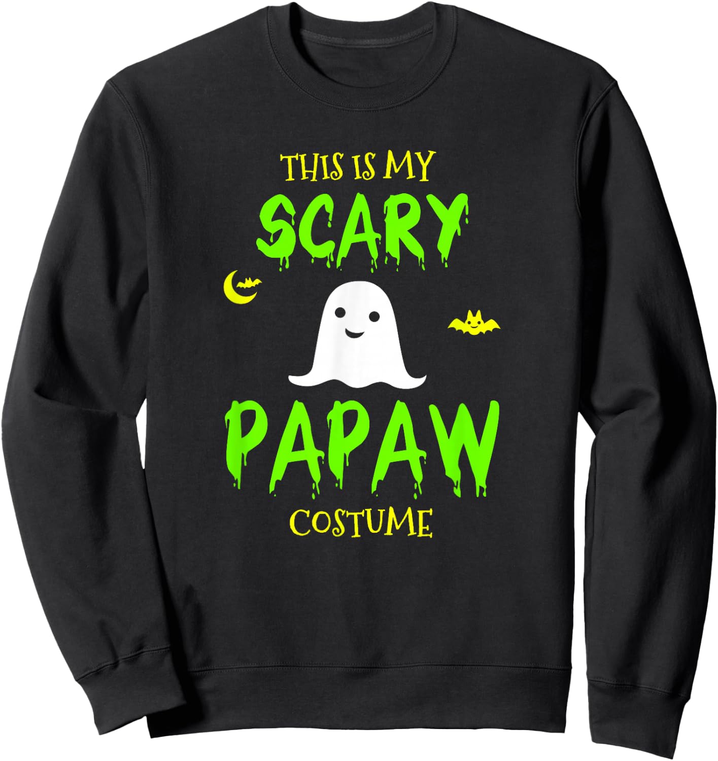 This Is My Scary Papaw Costume Halloween Lazy Easy Sweatshirt - Sweatshirt | Black