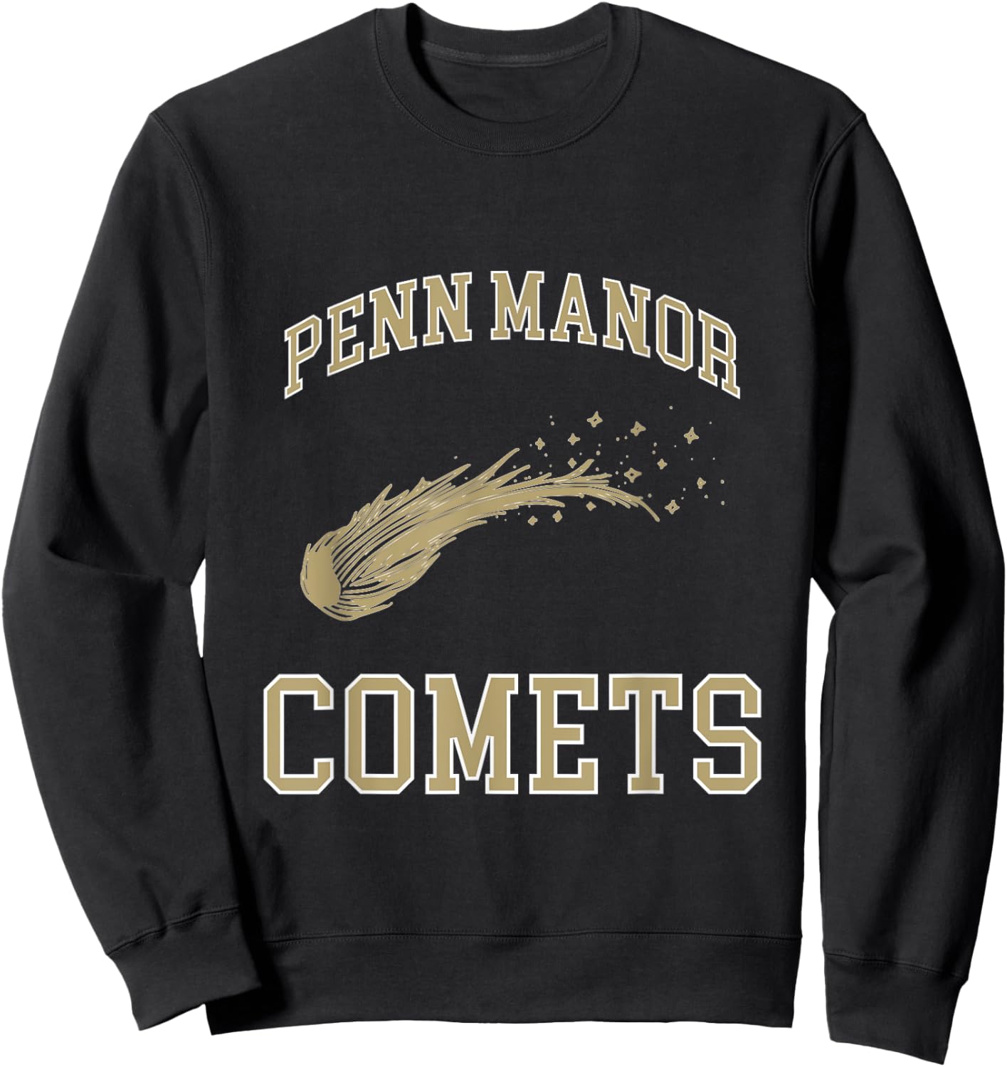 Penn Manor Comets Vintage High School Spirit Wear Sweatshirt - Sweatshirt | Black