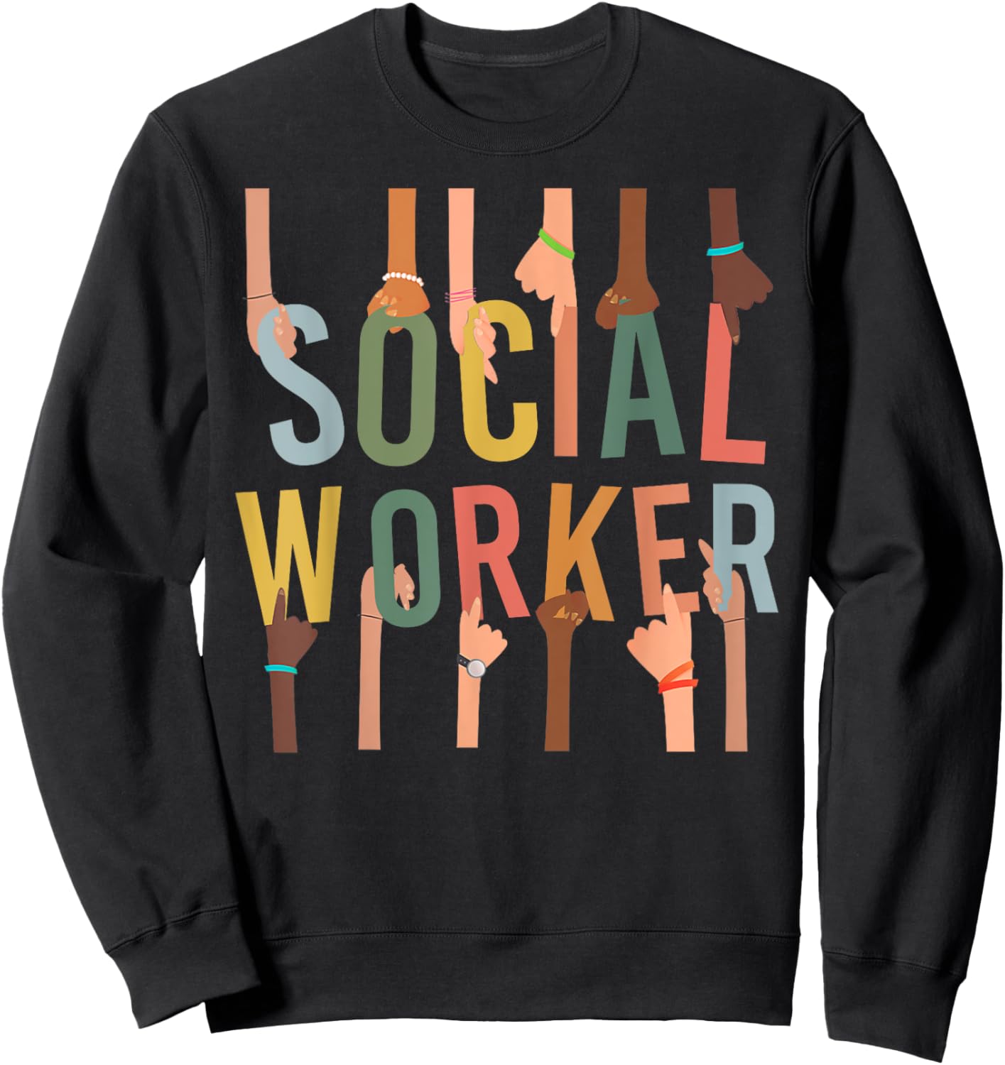 Social Worker Life Funny Social Work Month Black History Sweatshirt - Sweatshirt | Black