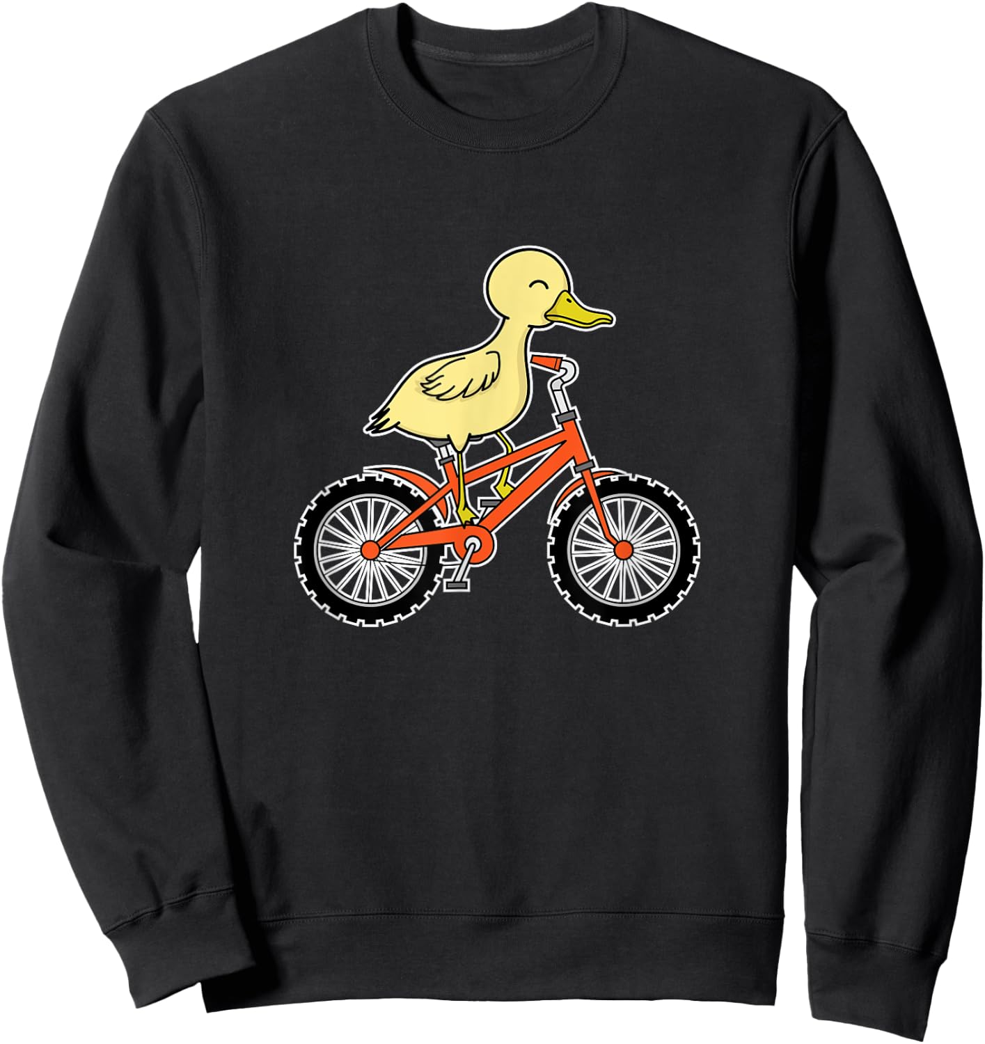 Duck with Bicycle Sweatshirt - Sweatshirt | Black