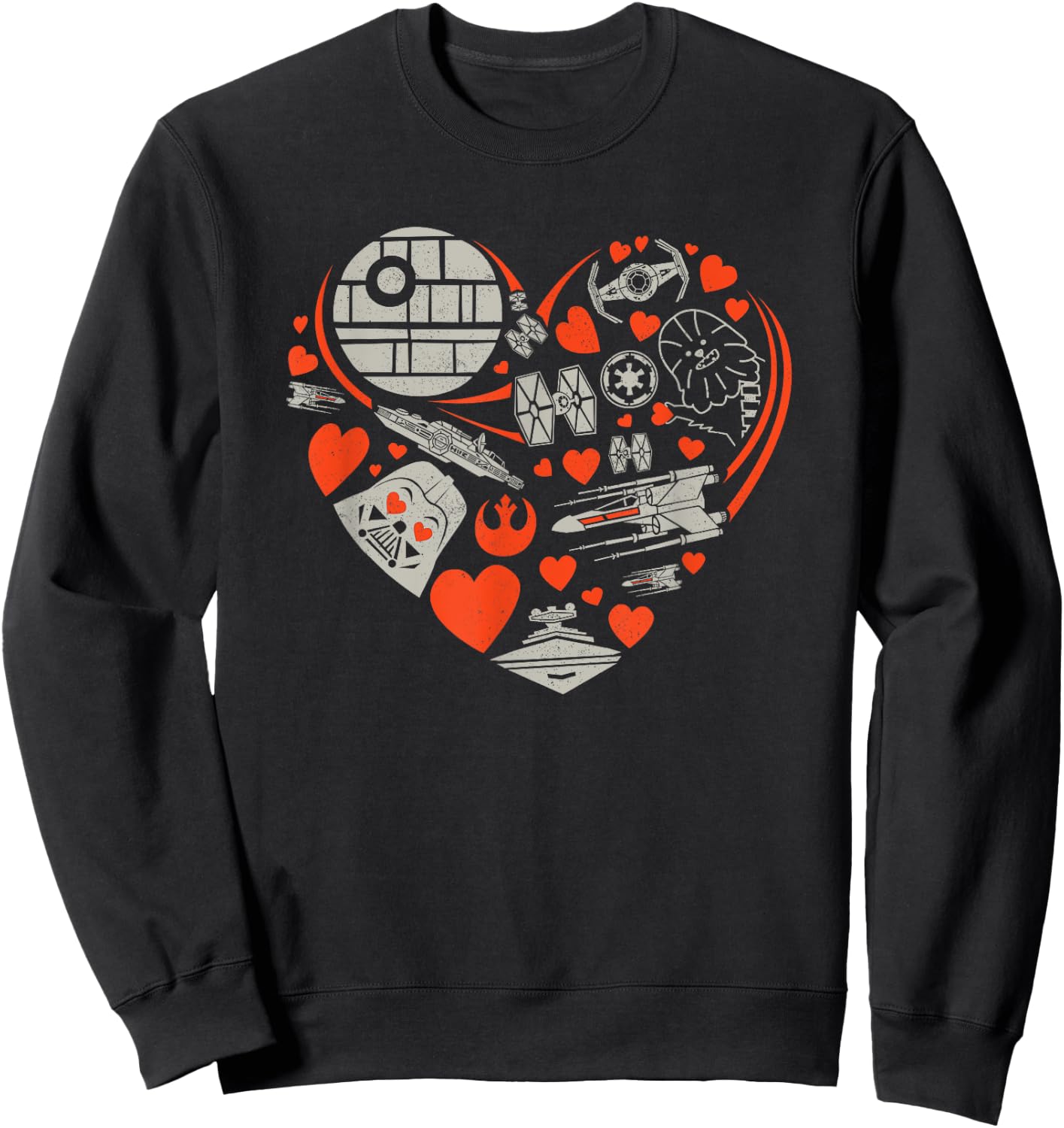 Star Wars Valentine's Day Heart Galaxy Sweatshirt - Sweatshirt | Black