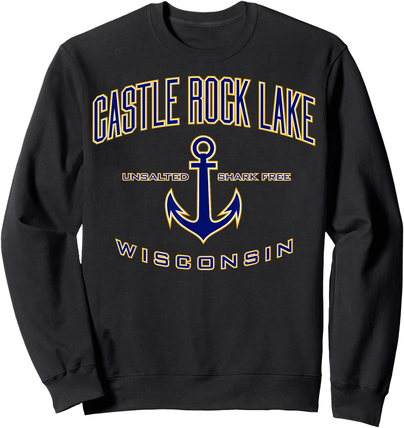 Castle Rock Lake WI Shirt , Men, Girls & Boys Sweatshirt - Sweatshirt | Black