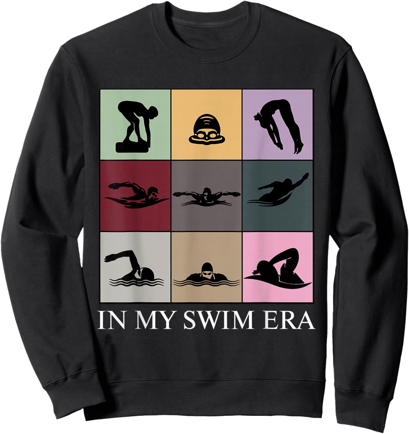 Women Men Kids In My Swim Era Swimming Swimmer Sweatshirt - Sweatshirt | Black