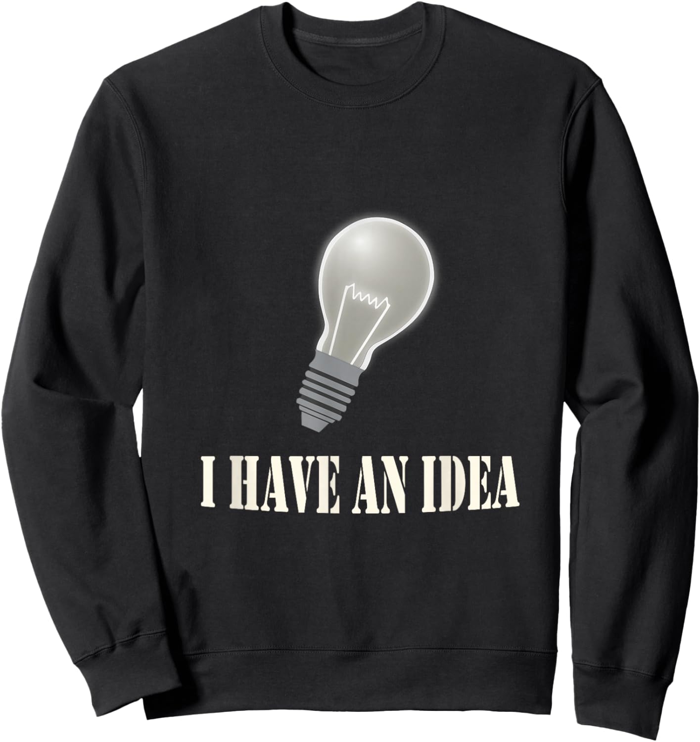Ich habe eine Idee | Lamp Sweatshirt - Sweatshirt | Black