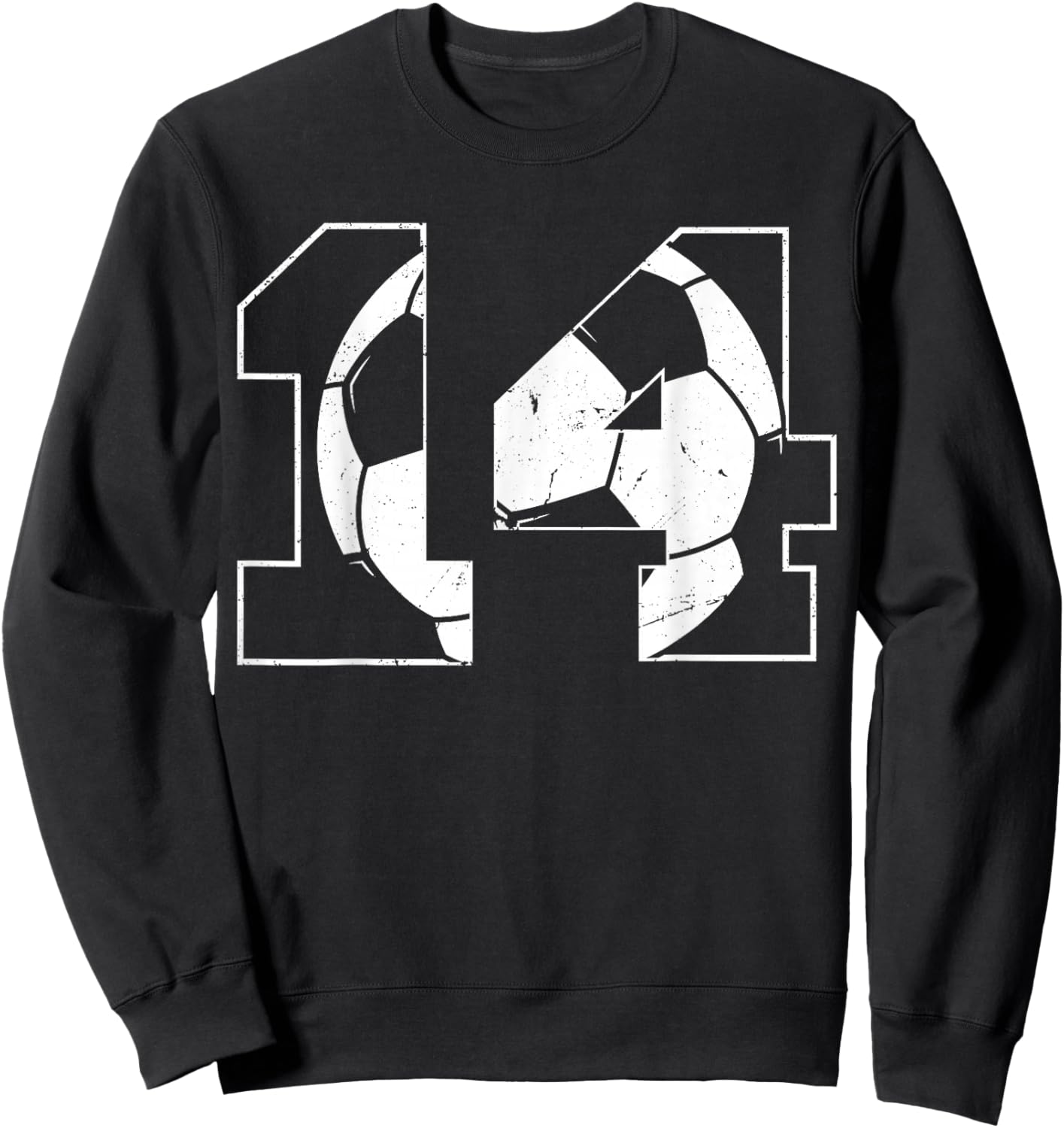 14th Birthday Boy Soccer Player Football 14 Years Old Sweatshirt - Sweatshirt | Black