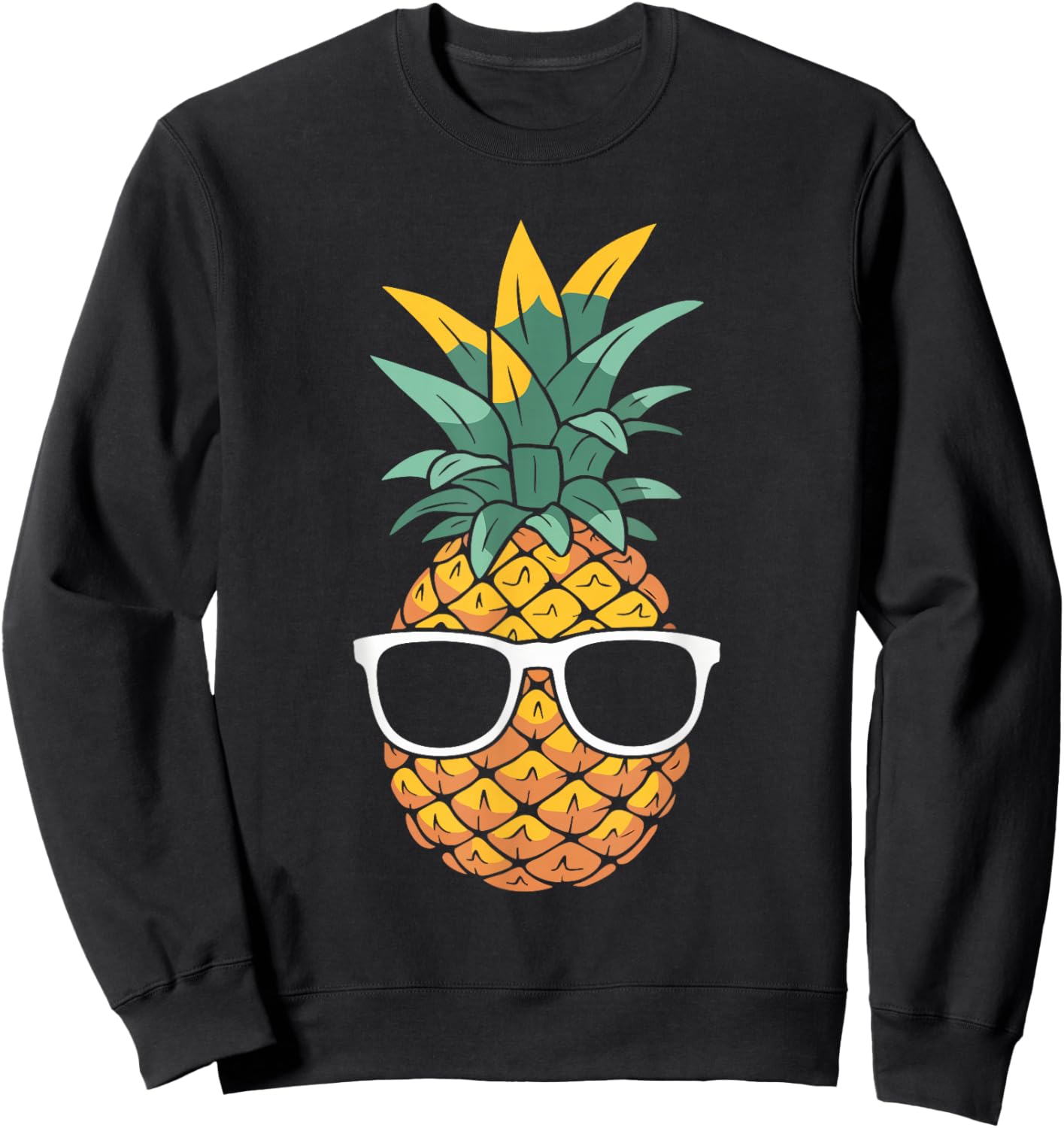 Cool Pineapple Wearing Sunglasses Funny Fruit Sweatshirt - Sweatshirt | Black