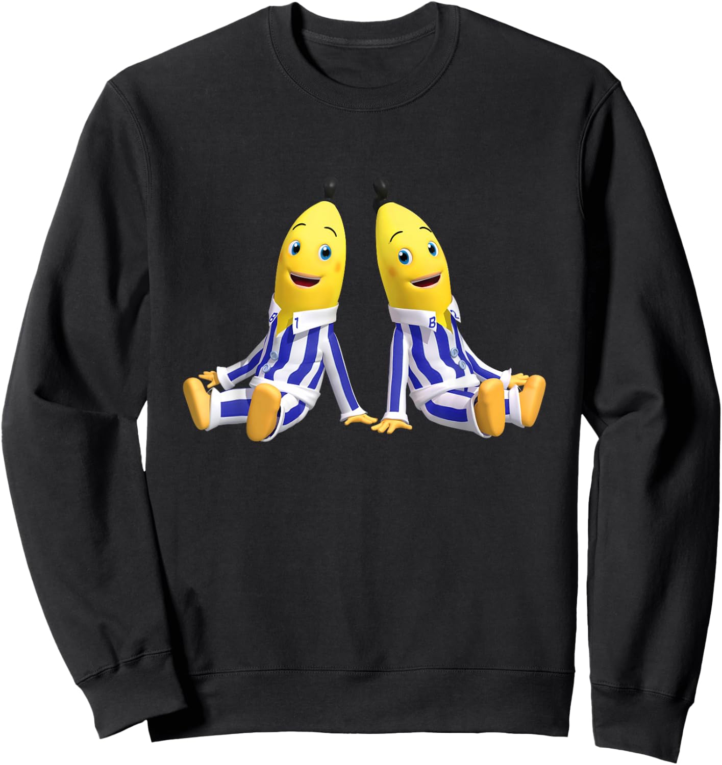 Bananas in Pajamas B1 and B2 Funny Vegetarian Sweatshirt - Sweatshirt | Black