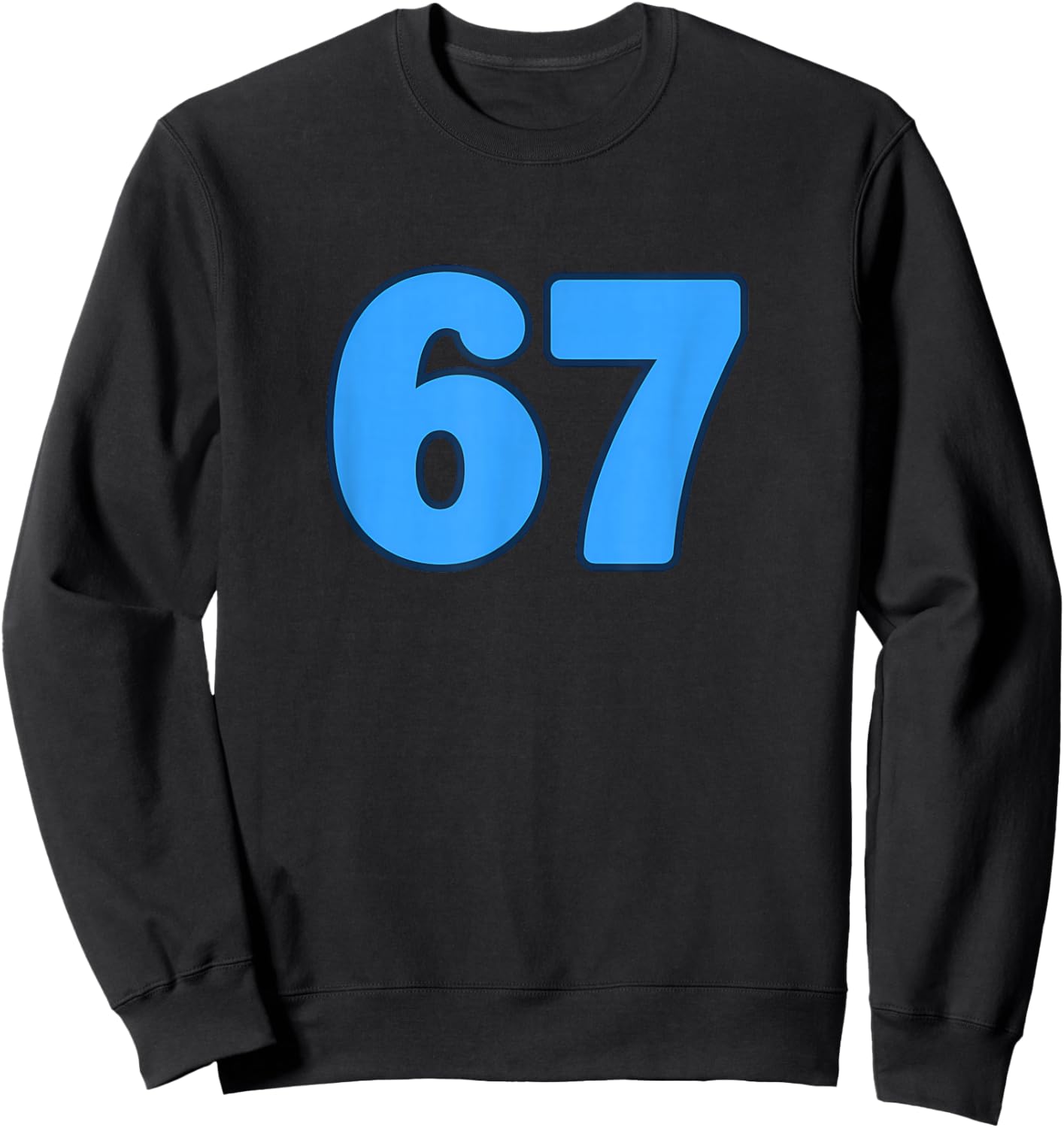 67 Number Meme Sweatshirt - Sweatshirt | Black