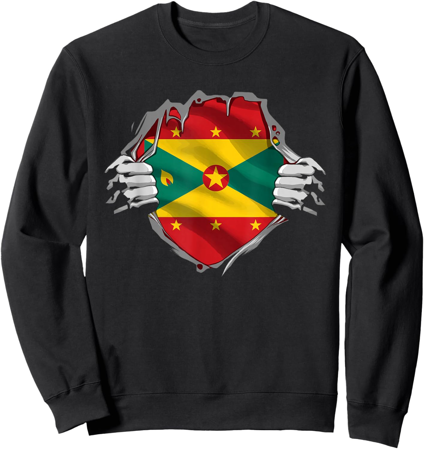 Grenada Super Grenada Flag Caribbean Grenadian Roots Sweatshirt - Sweatshirt | Black