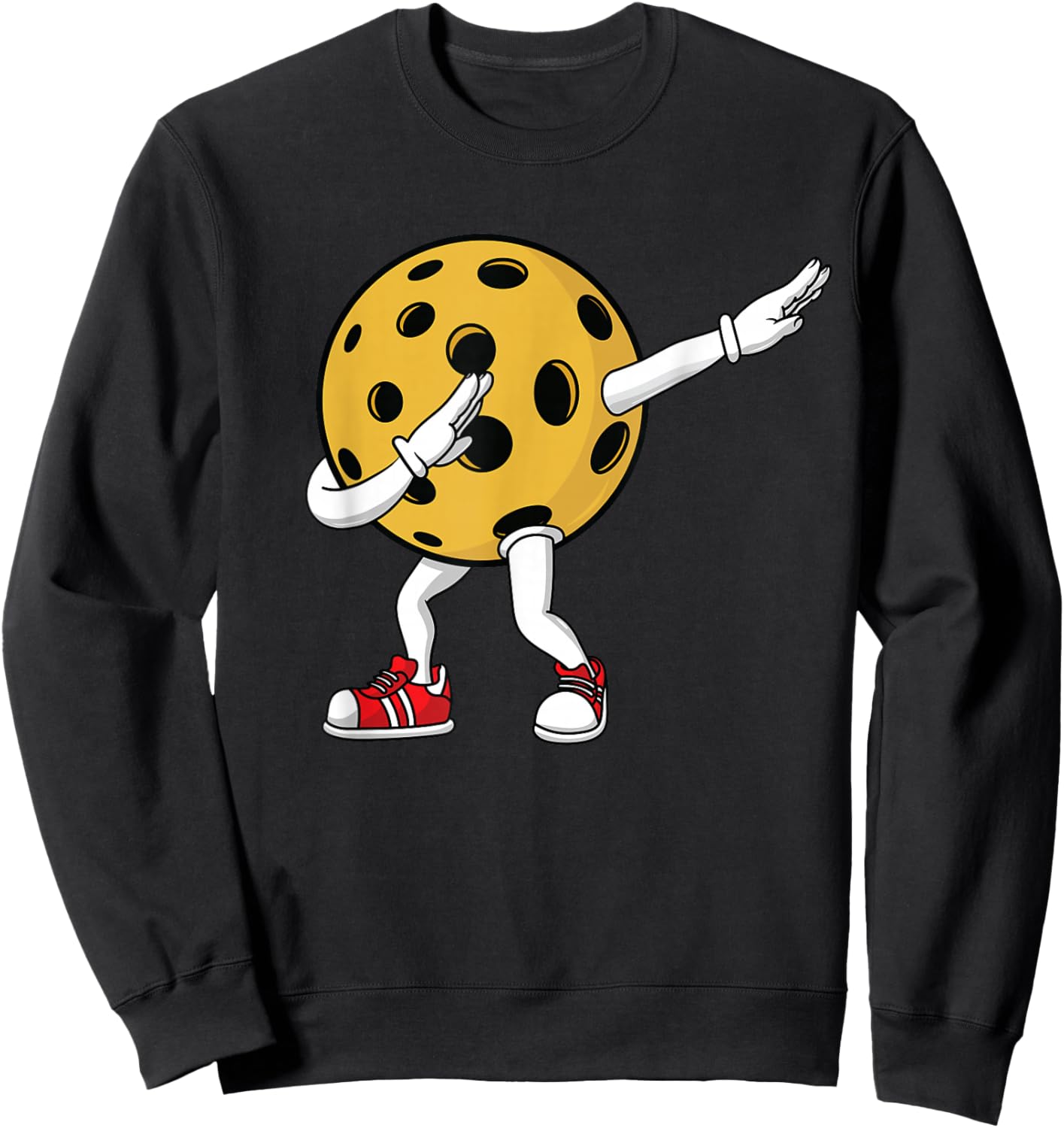 Cute Pickleball Design Women Dab Pickleball Player Sweatshirt - Sweatshirt | Black