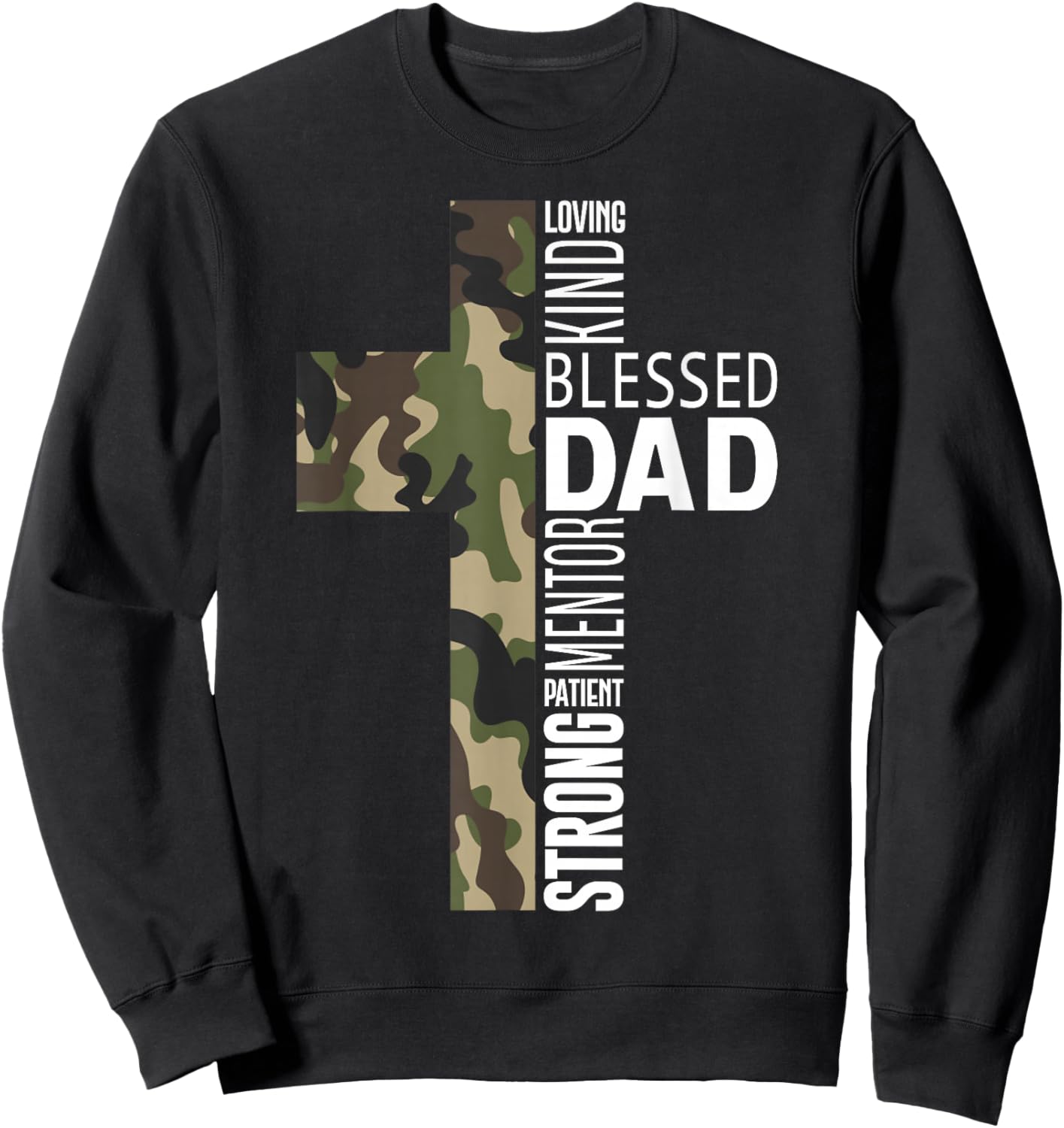 Christian Lovers Man of God Dad Jesus Faith Man of God Dad Sweatshirt - Sweatshirt | Black