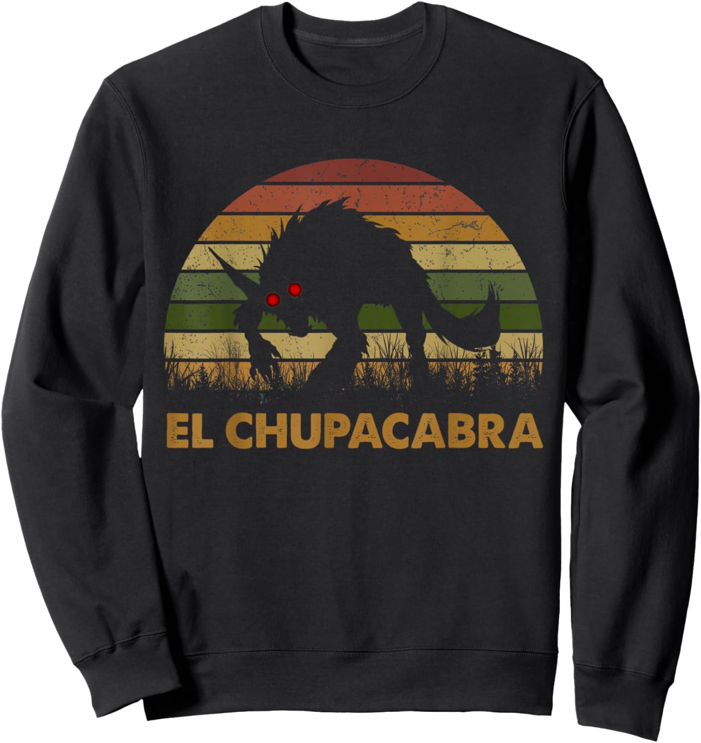 El Chupacabra Adorable Animals Vintage Monster Funny Apparel Sweatshirt - Sweatshirt | Black