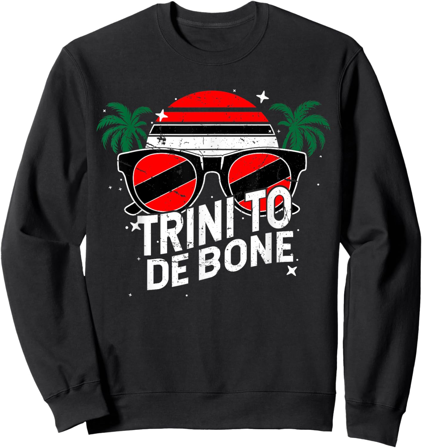 Trini To De Bone Trinidad And Tobago Sweatshirt - Sweatshirt | Black