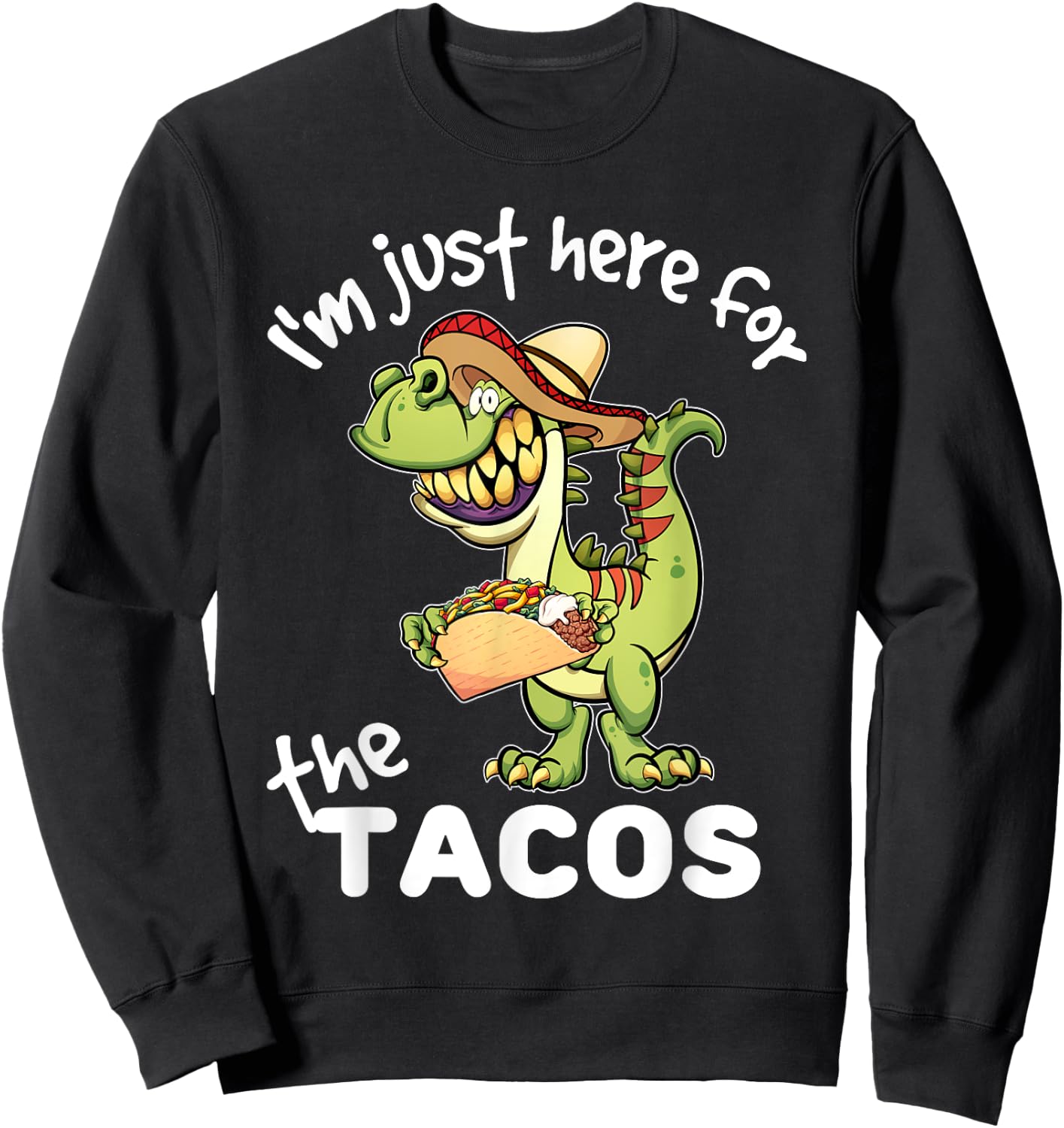 Cinco de Mayo Shirts For Kids Boys Taco T Rex Dinosaur Shirt Sweatshirt - Sweatshirt | Black